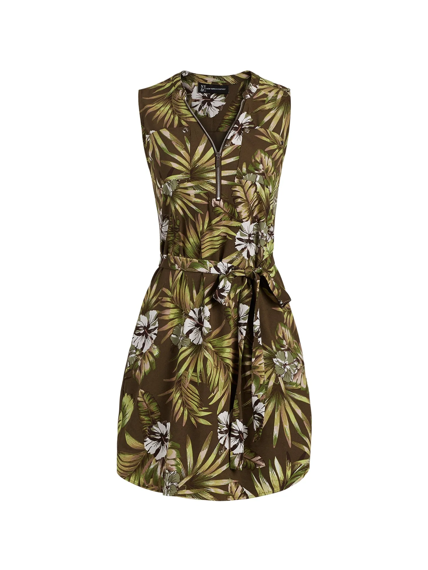Mixed-Print Belted Shirtdress - Image 8