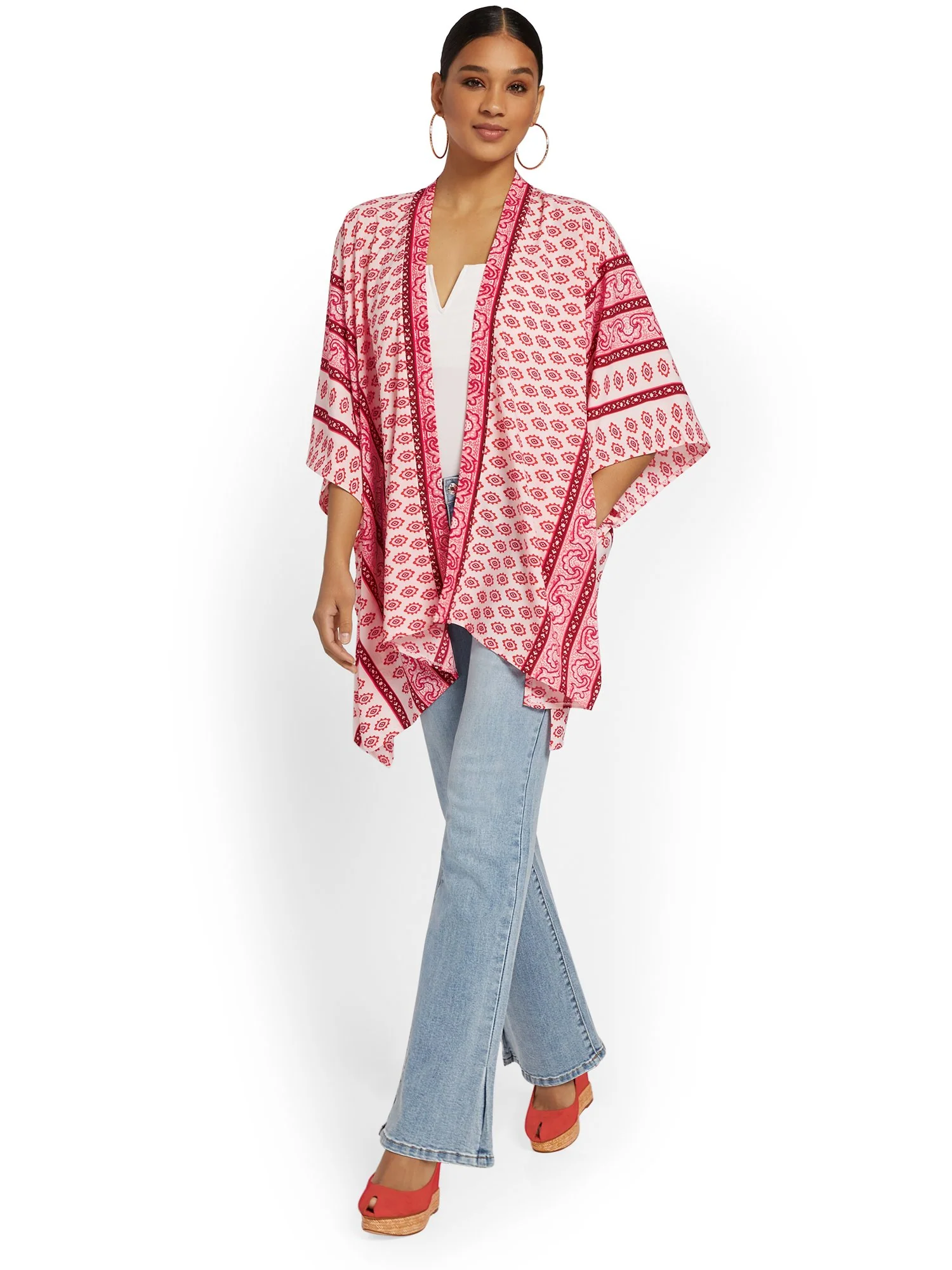 Justin Taylor Mixed-Print Kimono - Brands We Love - Image 5