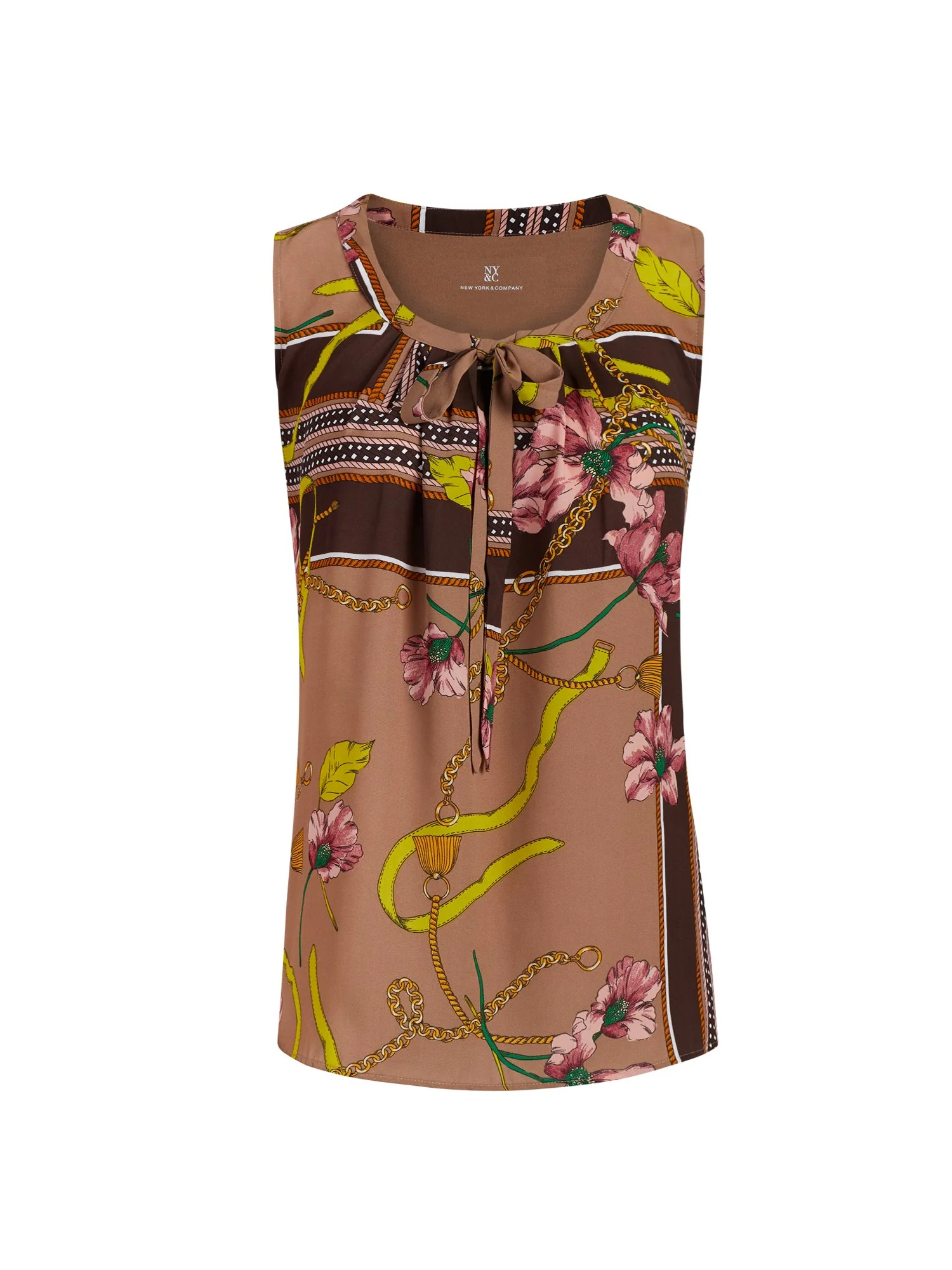 Mixed-Print Sleeveless Top - Image 5