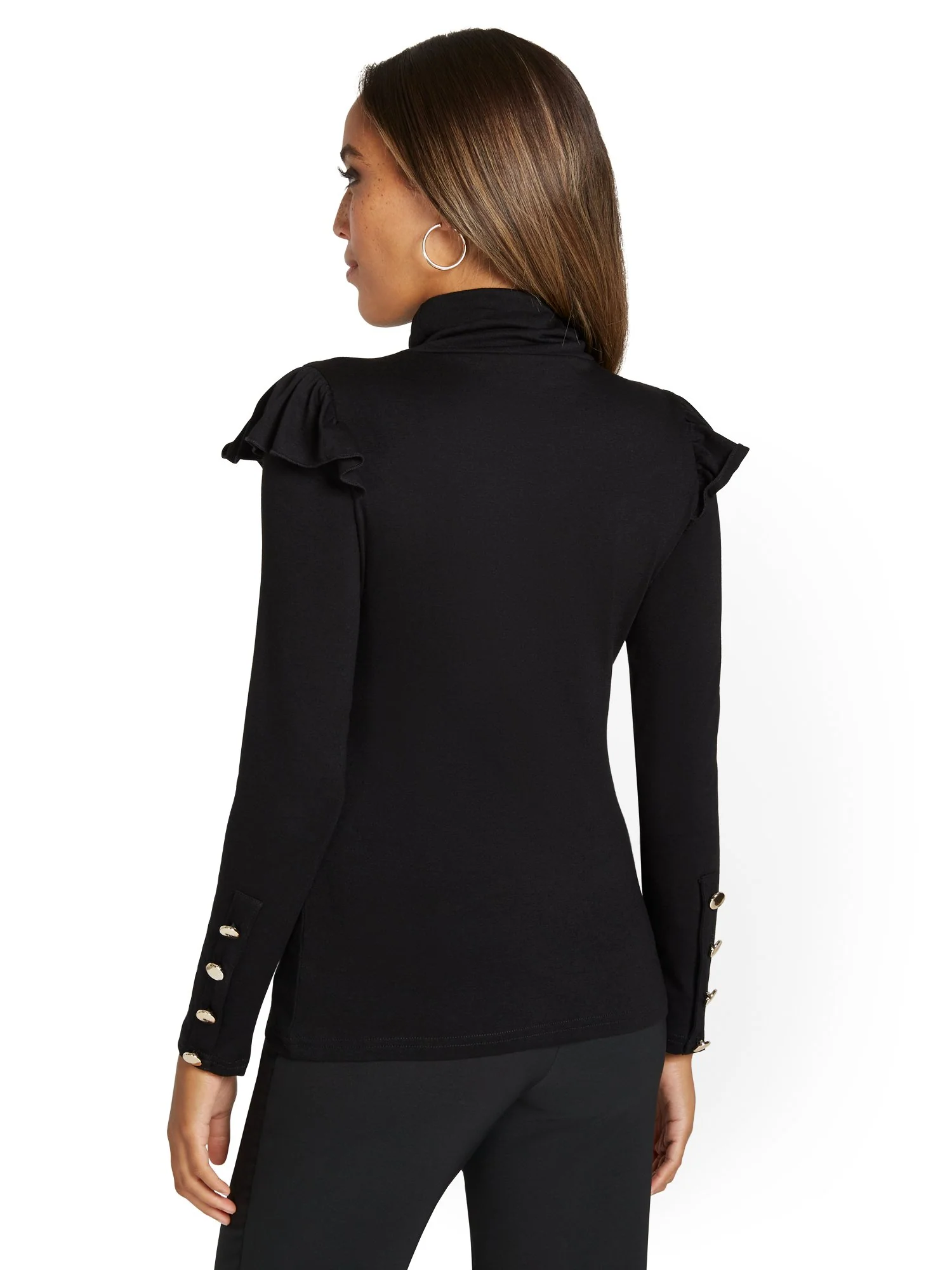 Mock-Neck Button Top - Image 3