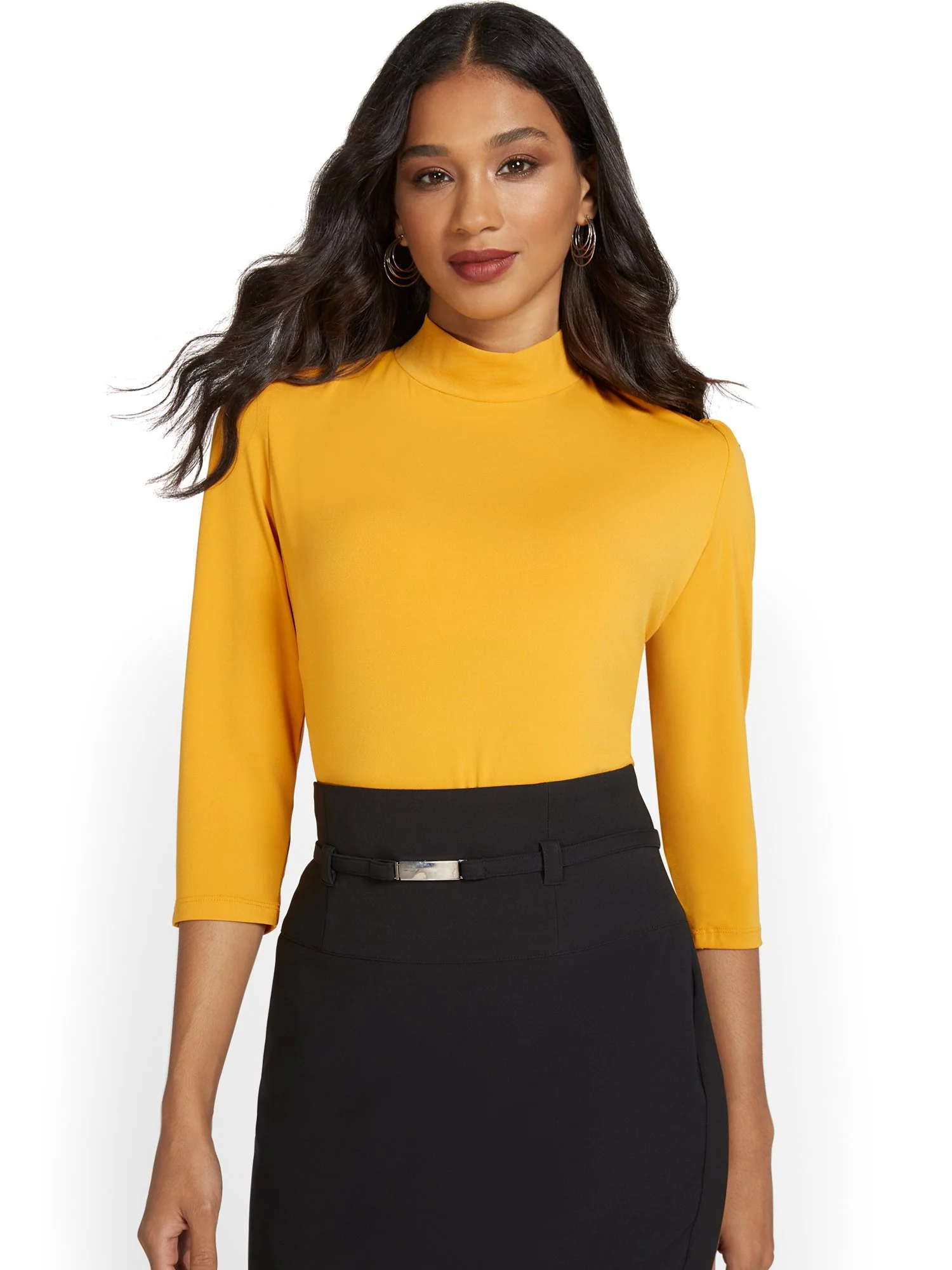 Mock-Neck Knit Top - Image 14