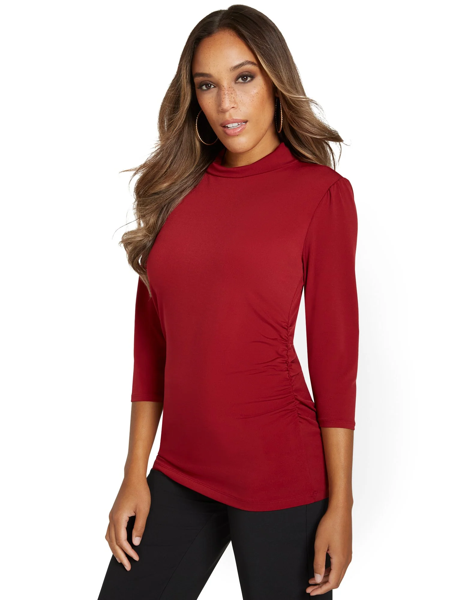 Mock-Neck Knit Top - Image 8