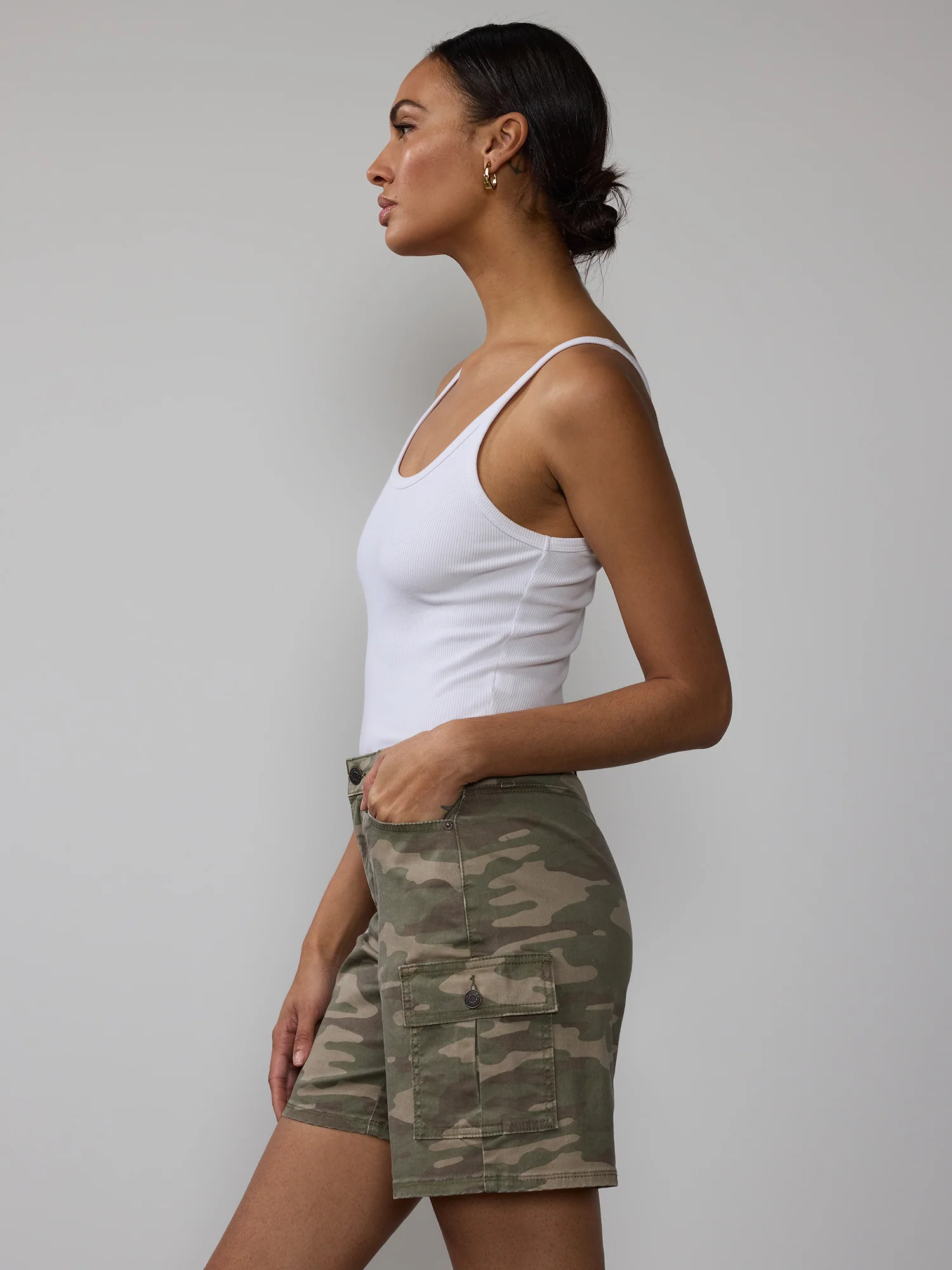 Mid Rise Camo Shorts - Image 2