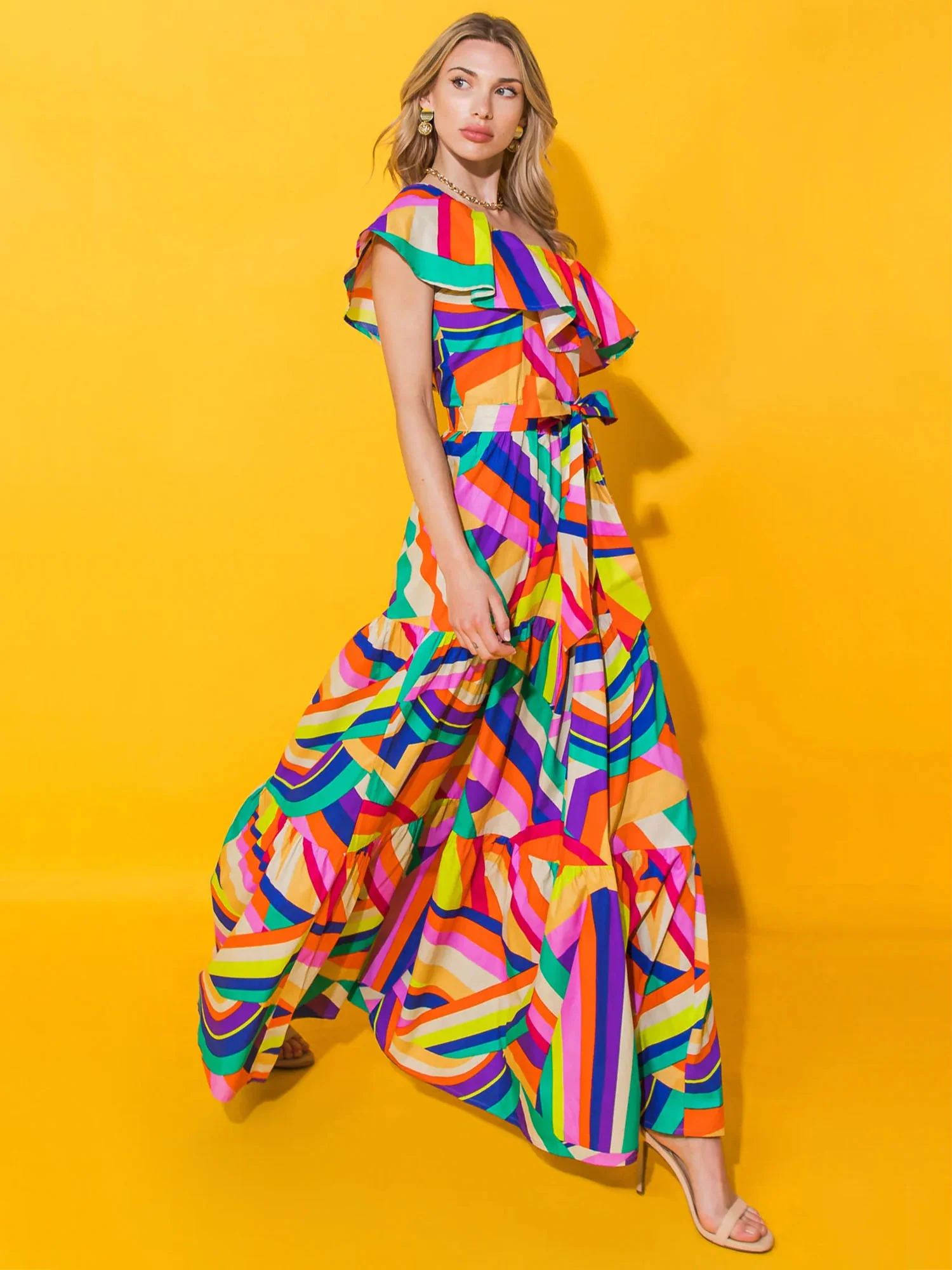 Multi Swirl Maxi Dress - Flying Tomato - Image 4
