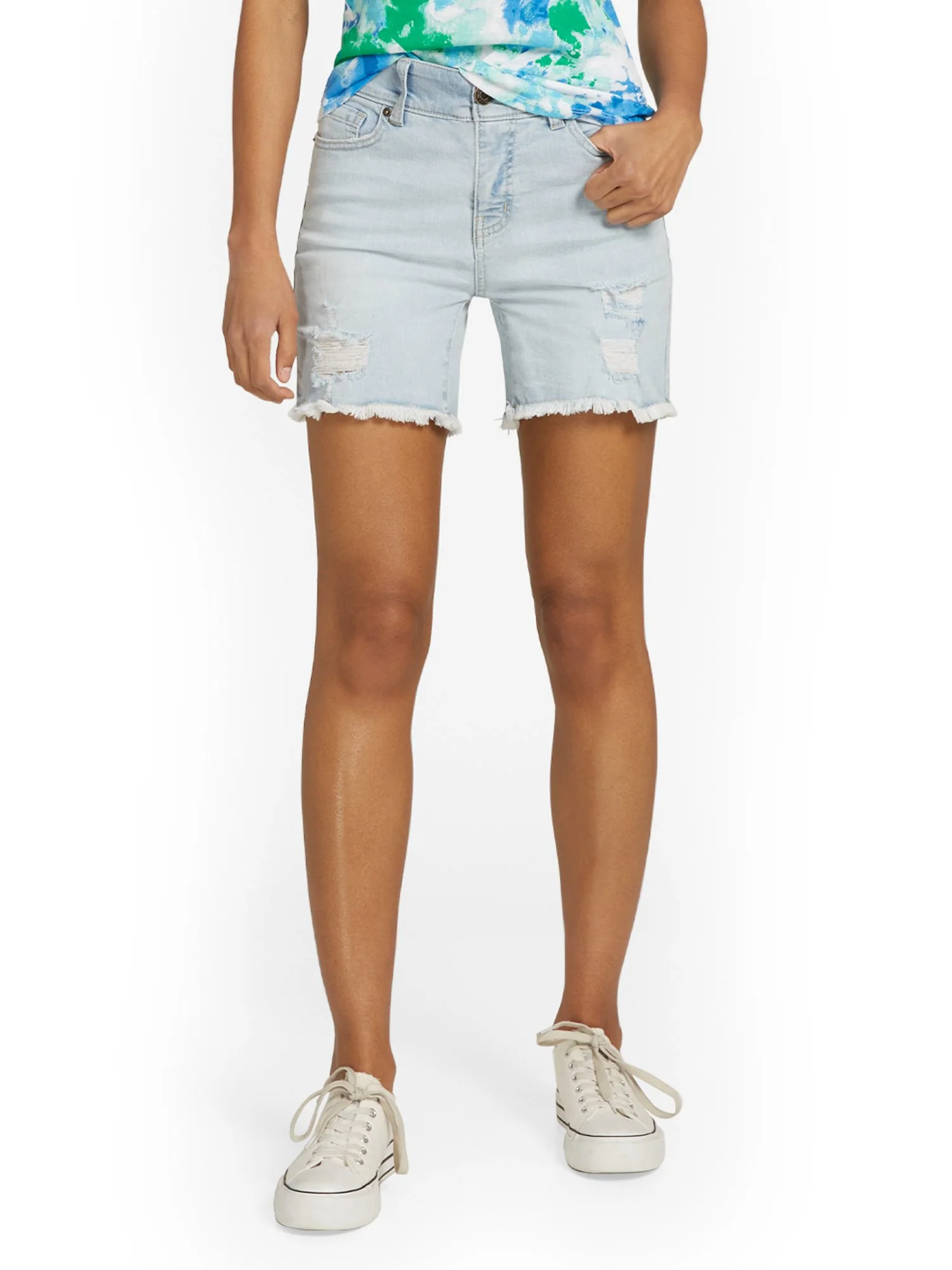 Mya Curvy High-Waisted Sculpting No Gap 5-Inch Short - Ludlow Wash