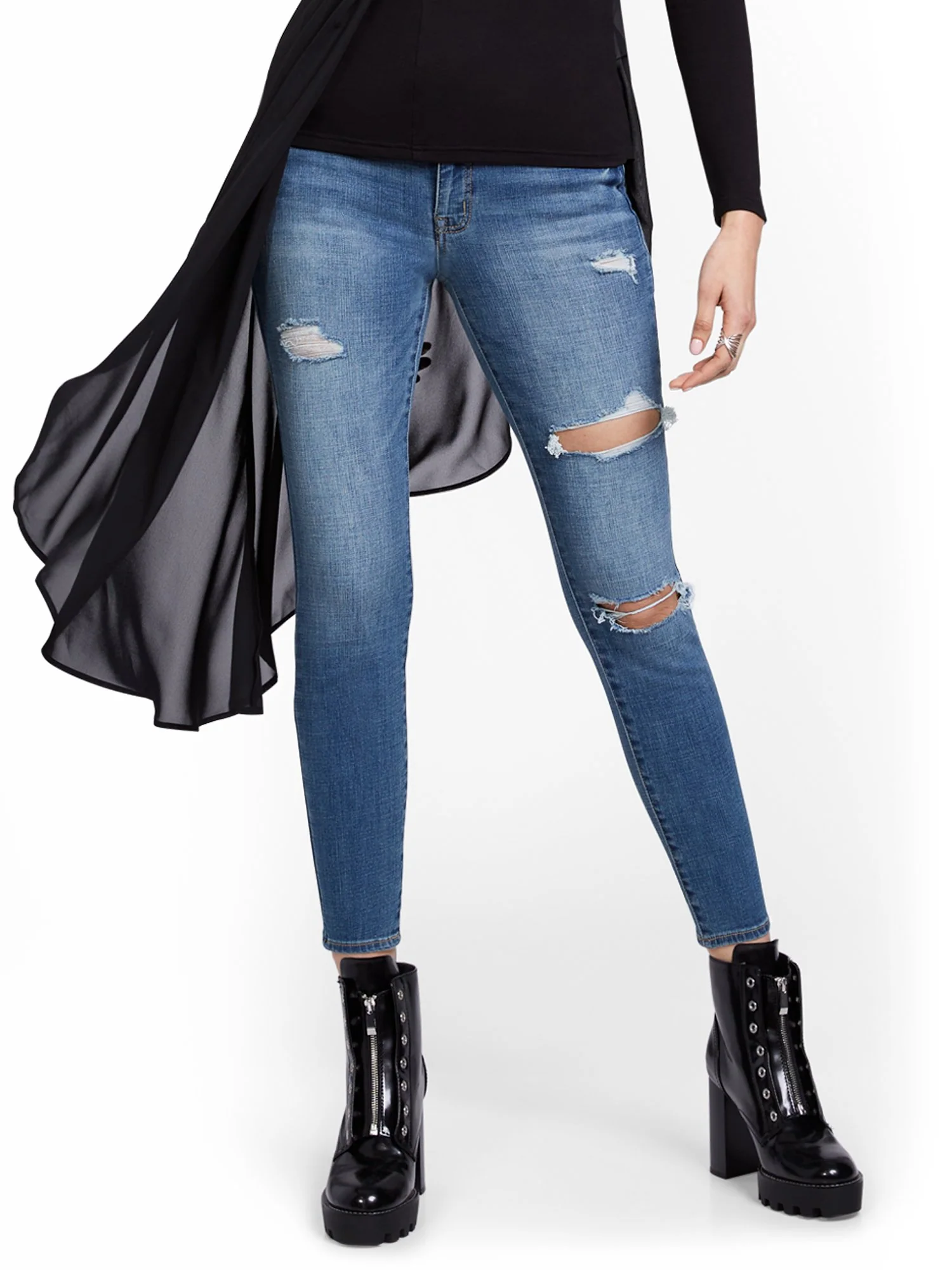 Mya Curvy High-Waisted Sculpting No Gap Super-Skinny Ankle Jeans - Image 2