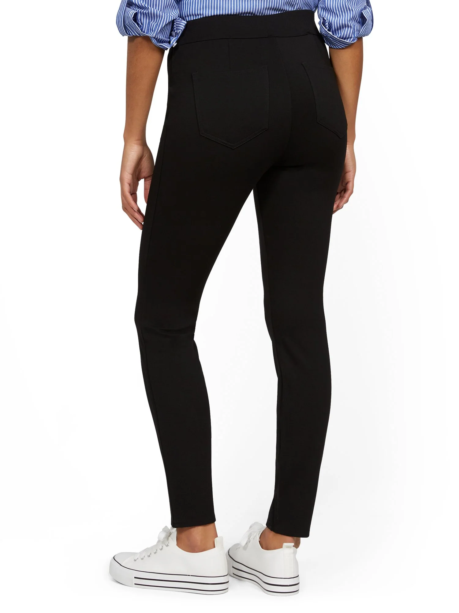 Mya Curvy High-Waisted Sculpting No Gap Super-Skinny Ponte Jeans - Image 3