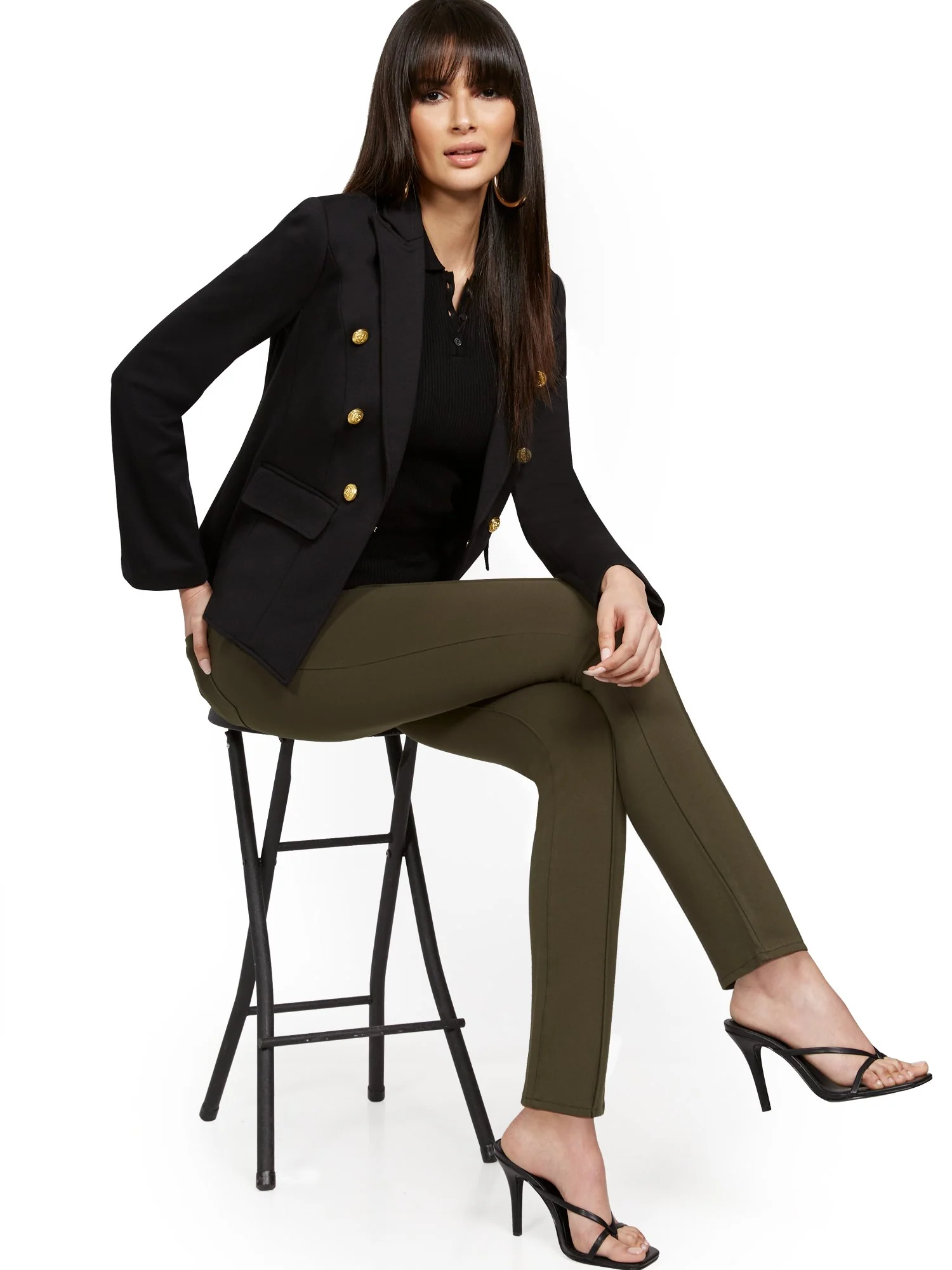 Mya Curvy High-Waisted Sculpting No Gap Super-Skinny Ponte Jeans - Image 8