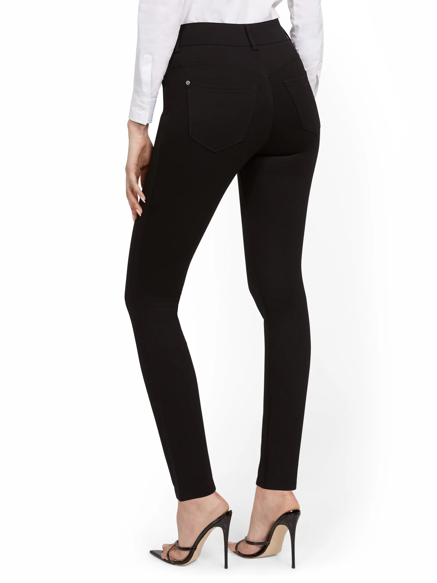 Mya Curvy High-Waisted Sculpting No Gap Super-Skinny Ponte Jeans - Image 3
