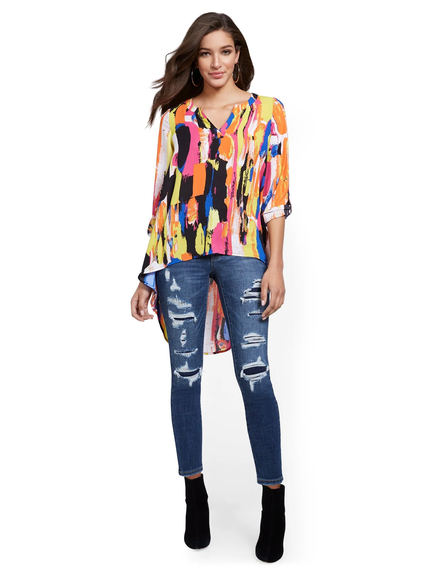 Mya Curvy High-Waisted Super-Skinny Ankle Jeans - Image 5