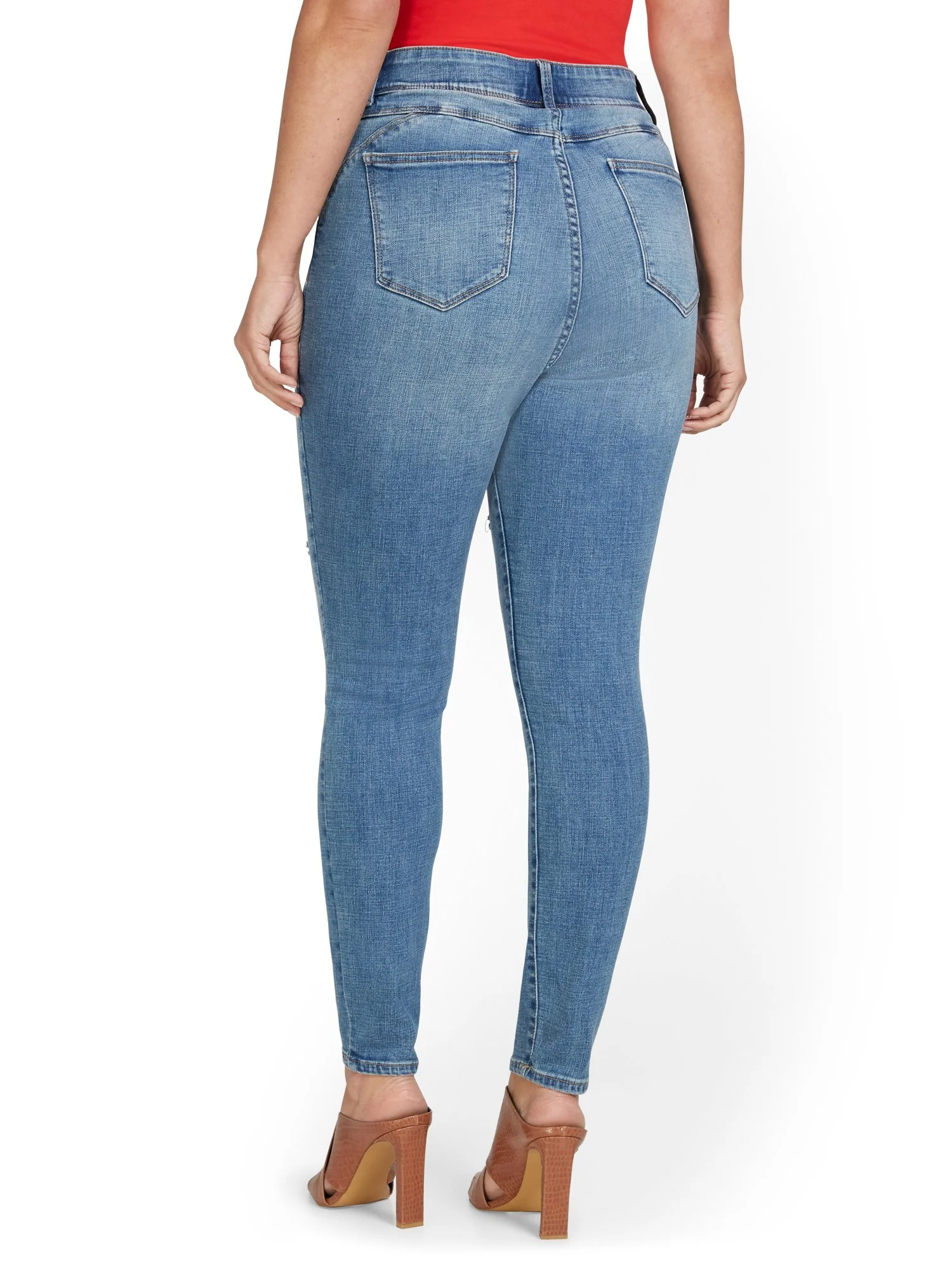 Mya Curvy Ultra High-Waisted Super-Skinny Boost Jeans - Medium Wash - Image 4