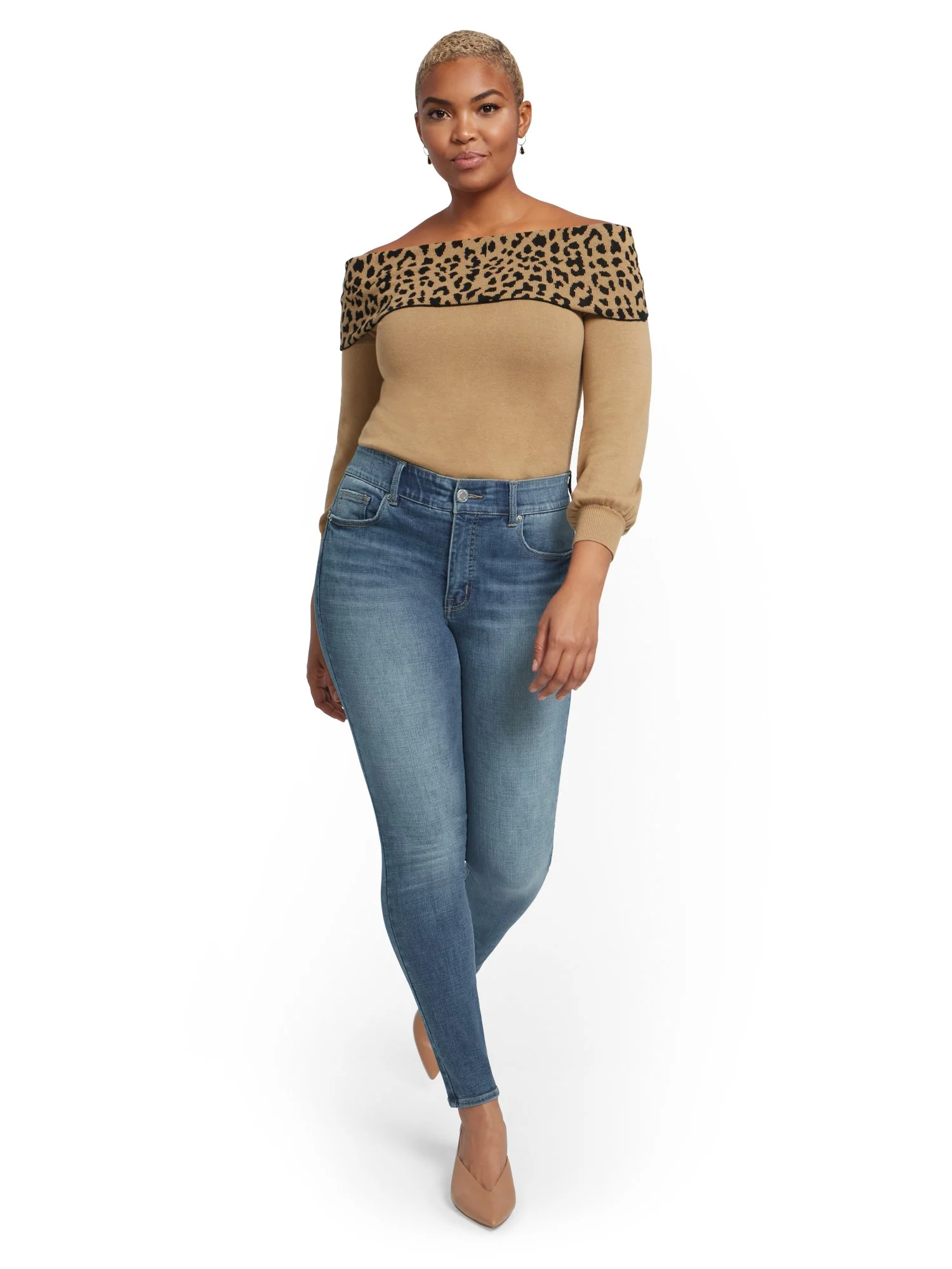 Mya Super High-Waisted Shaping No Gap Super-Skinny Ankle Jeans - Light Wash - Image 4