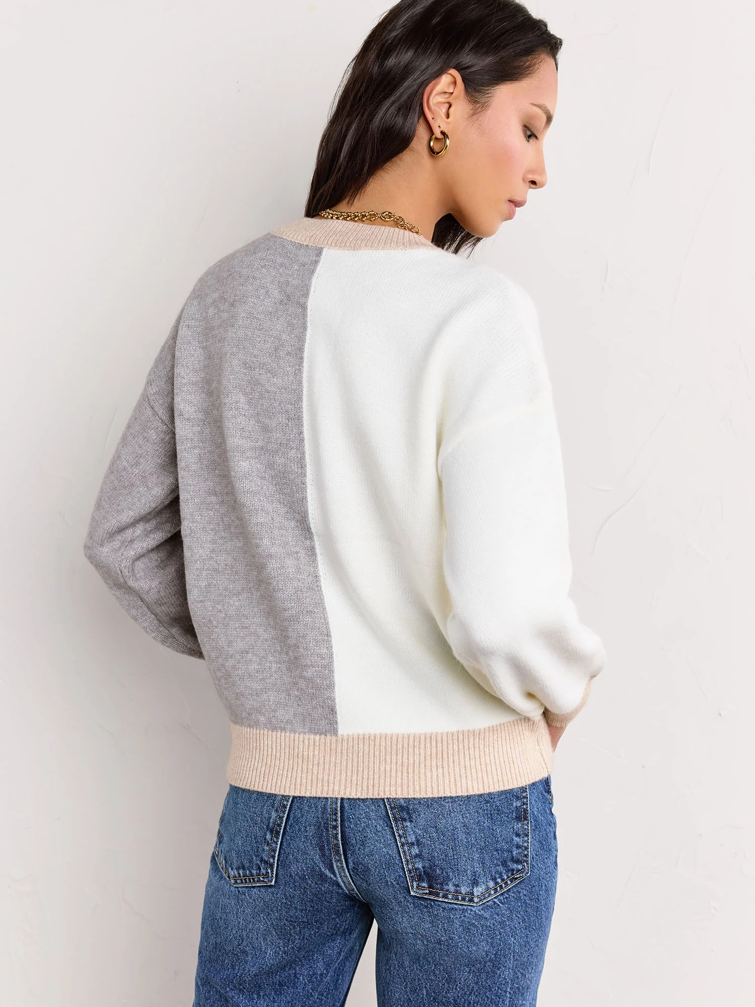 Strut & Bolt Neutral Crewneck Colorblock Pullover - Brands We Love - Image 4