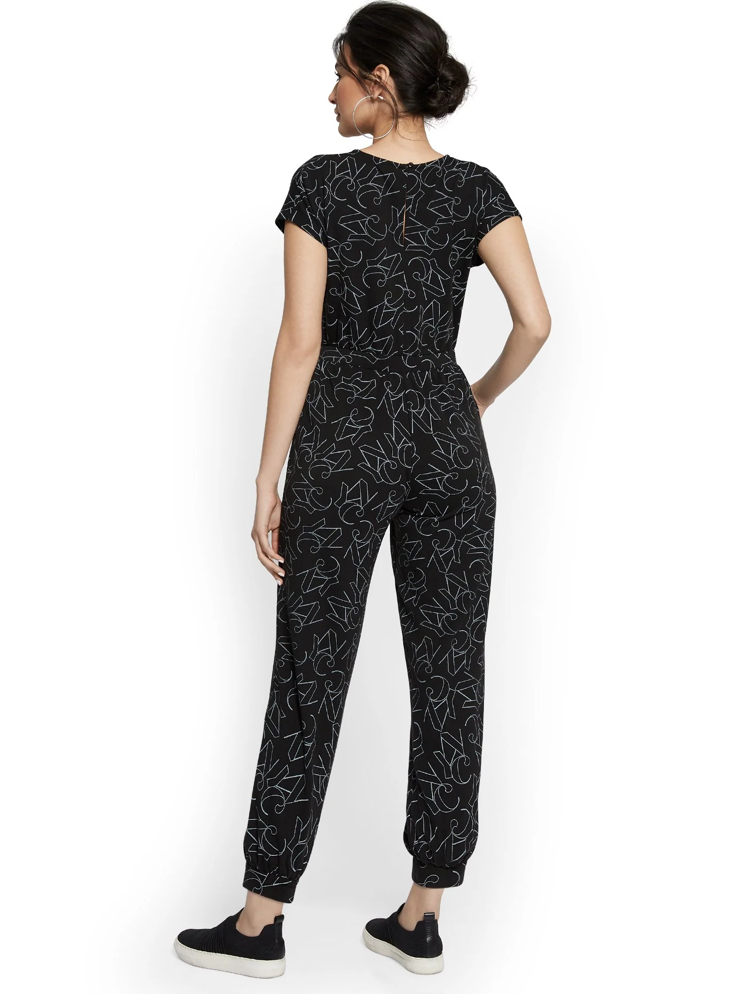 NYC Dreamy French Terry Ruched Jumpsuit - Image 3