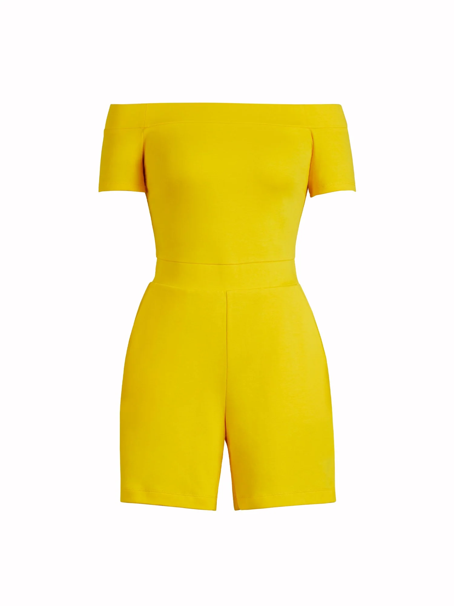 Off-Shoulder Cotton Knit Romper - Image 5