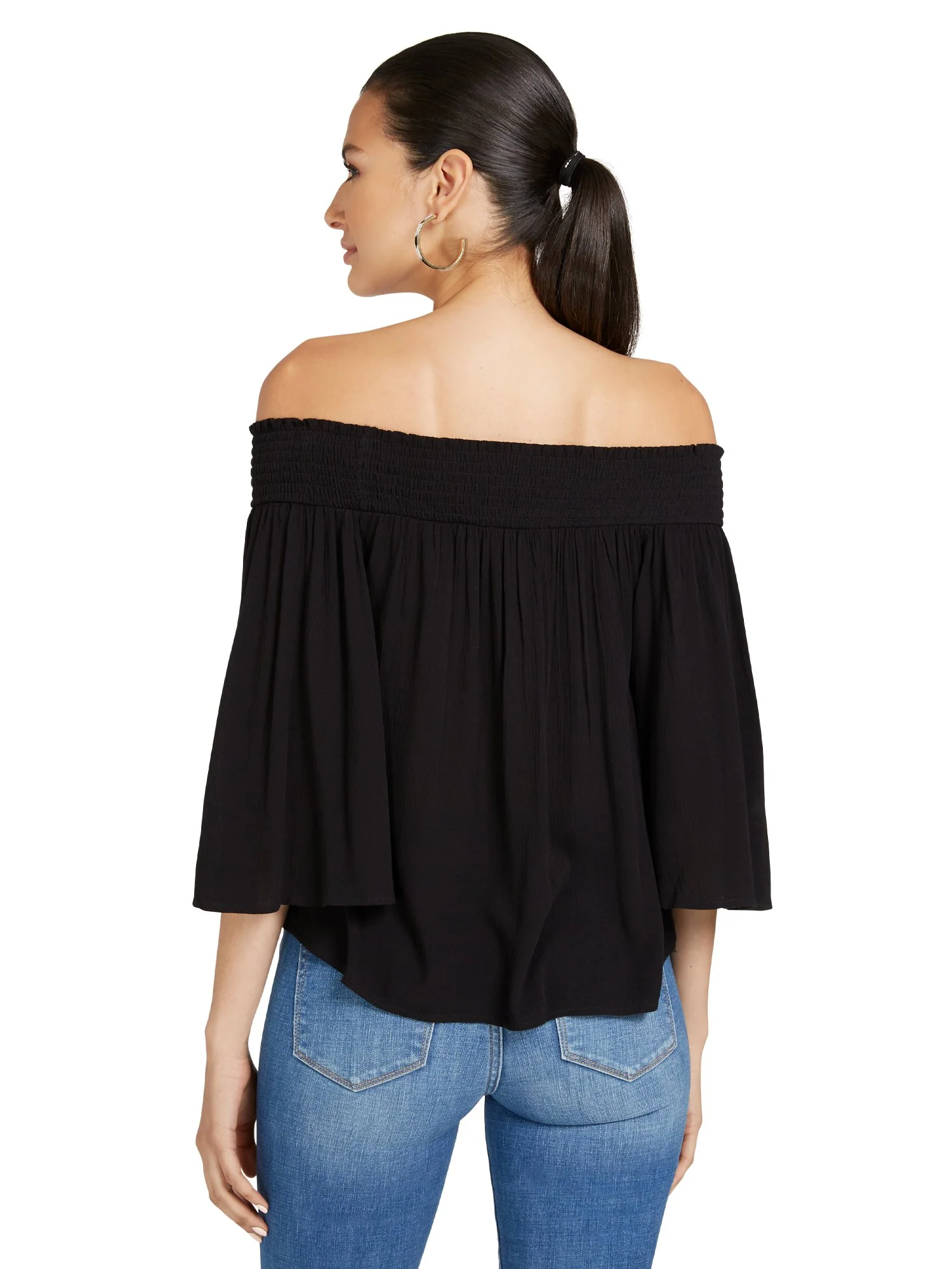 Off-The-Shoulder Bell-Sleeve Blouse - Image 3