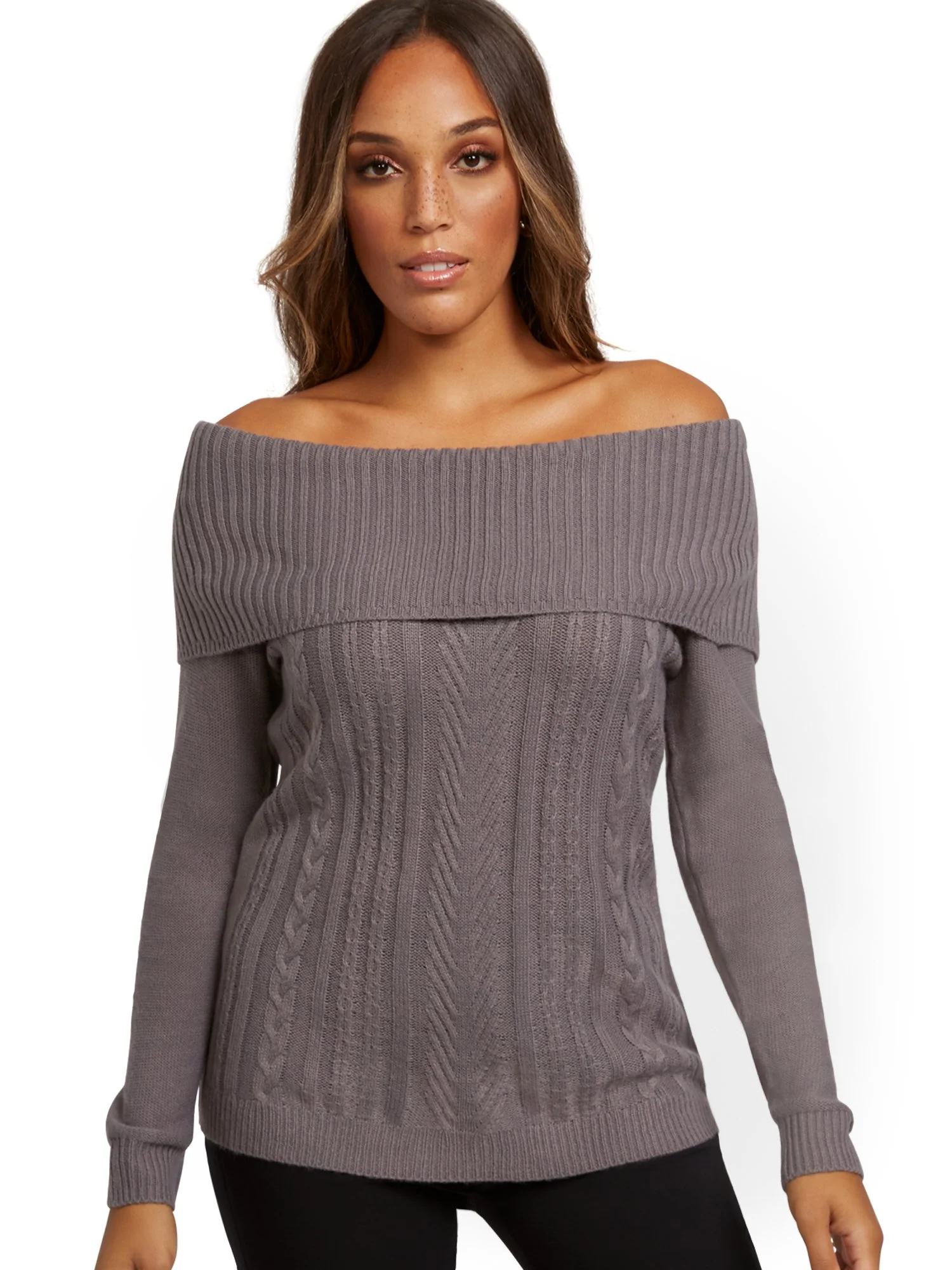 Off-The-Shoulder Bow-Back Sweater - Image 18