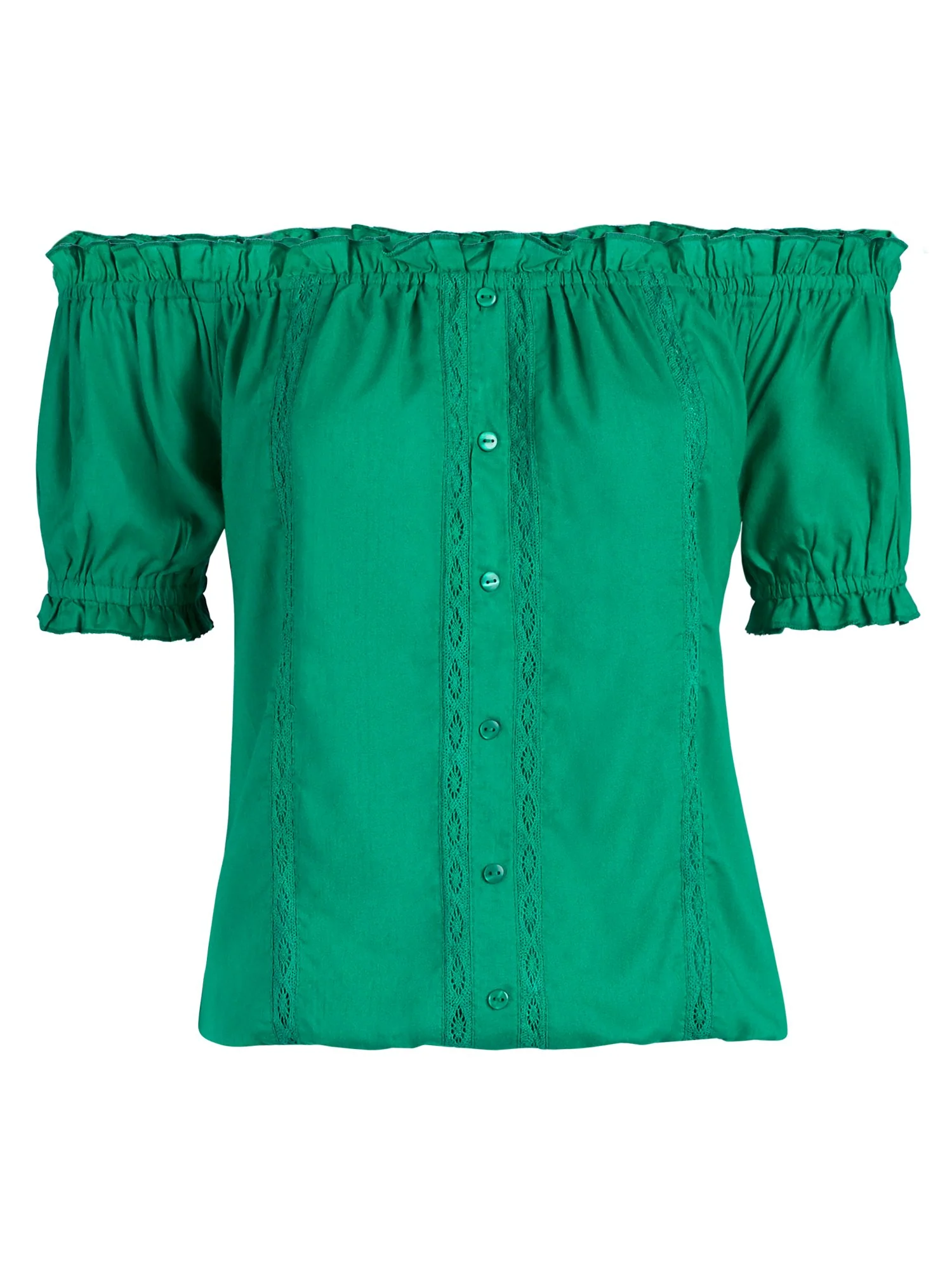 Off-The-Shoulder Button-Front Top - Image 5