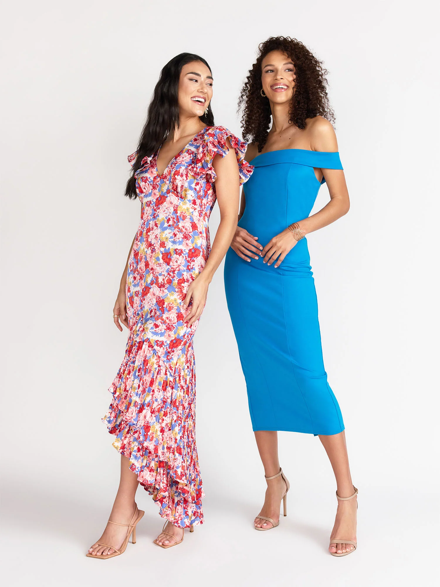 Off-The-Shoulder Fold Over Midi Dress - Lena - Image 4