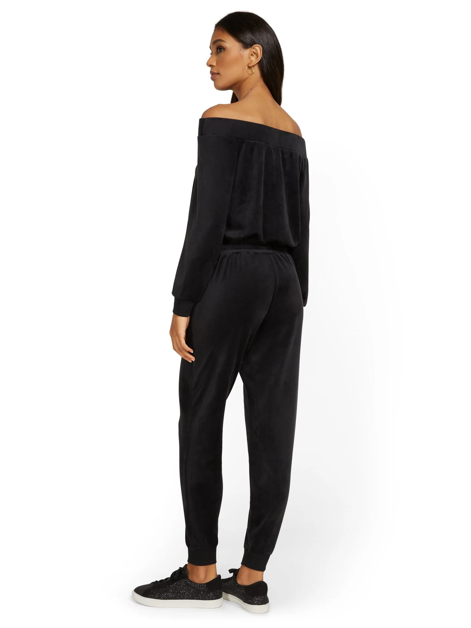 Off-The-Shoulder Jumpsuit - Dreamy Velour Collection - Image 3