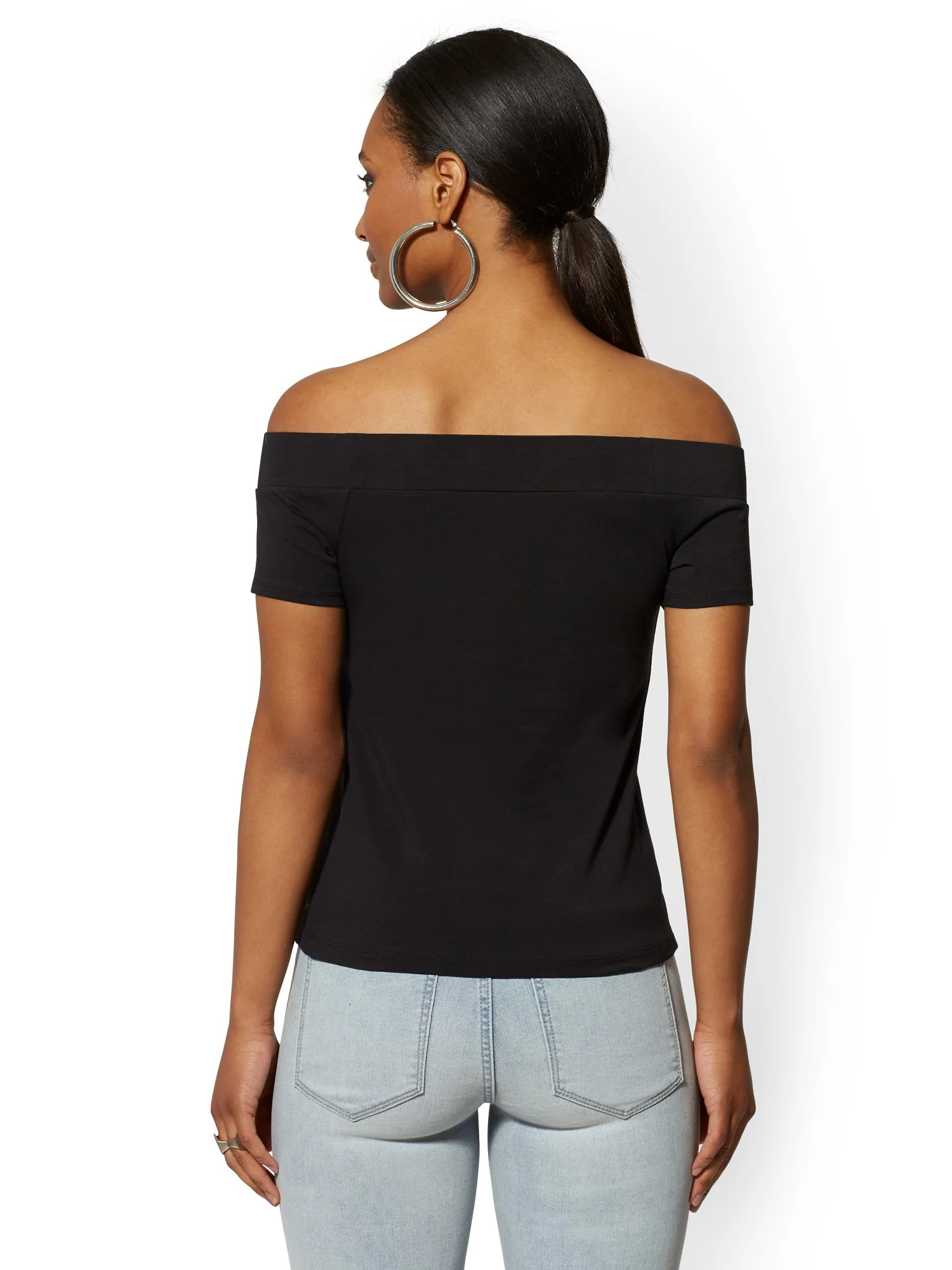 Off-The-Shoulder Keyhole Top - Image 3