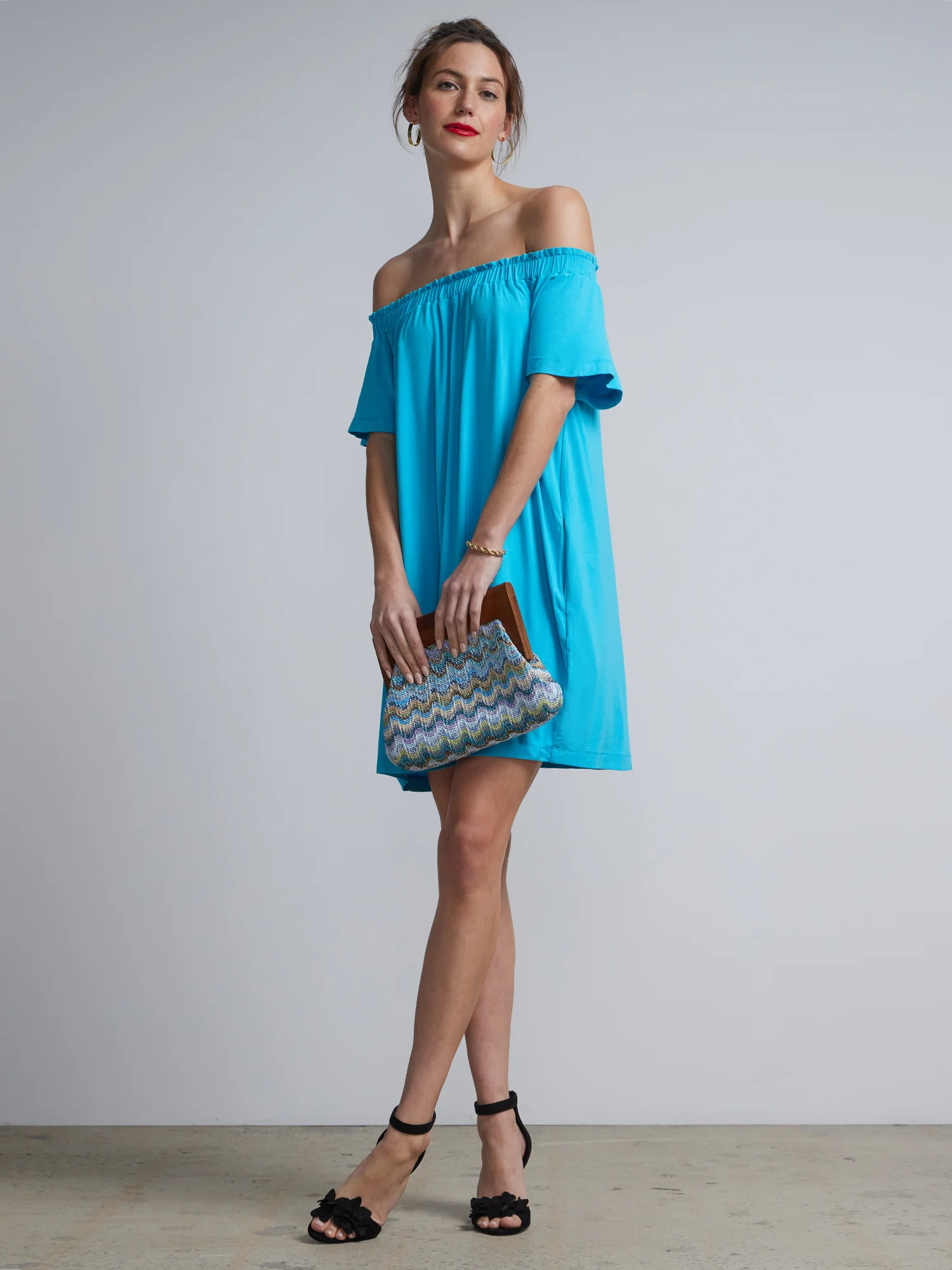 Off-The-Shoulder Knit Shift Dress - Image 15