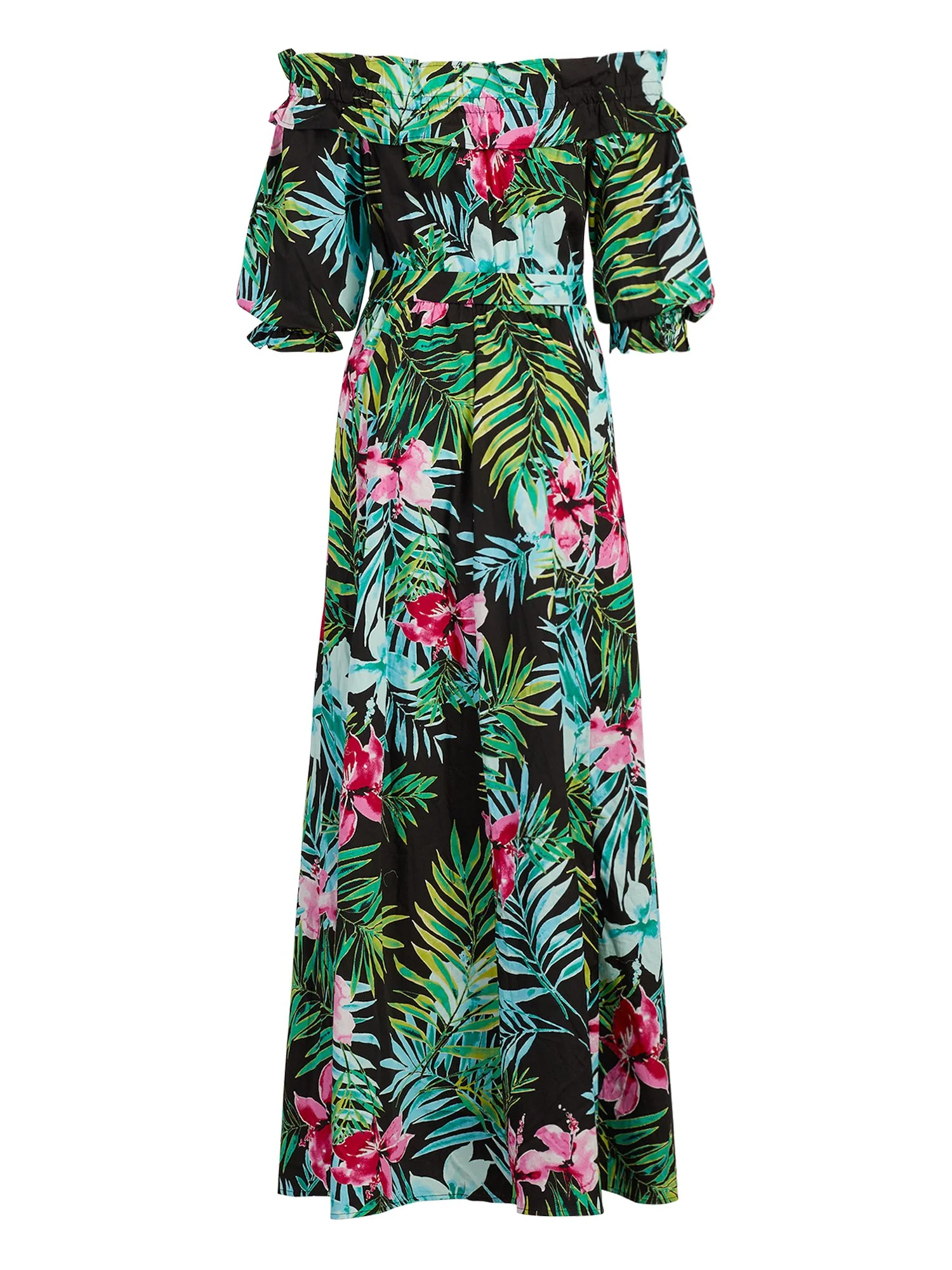 Off-The-Shoulder Poplin Maxi Dress - Image 3