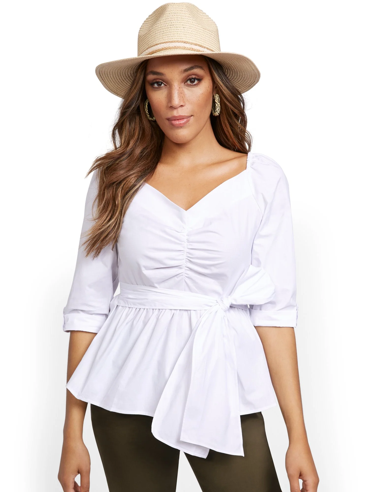 Off-The-Shoulder Poplin Shirt - Image 2