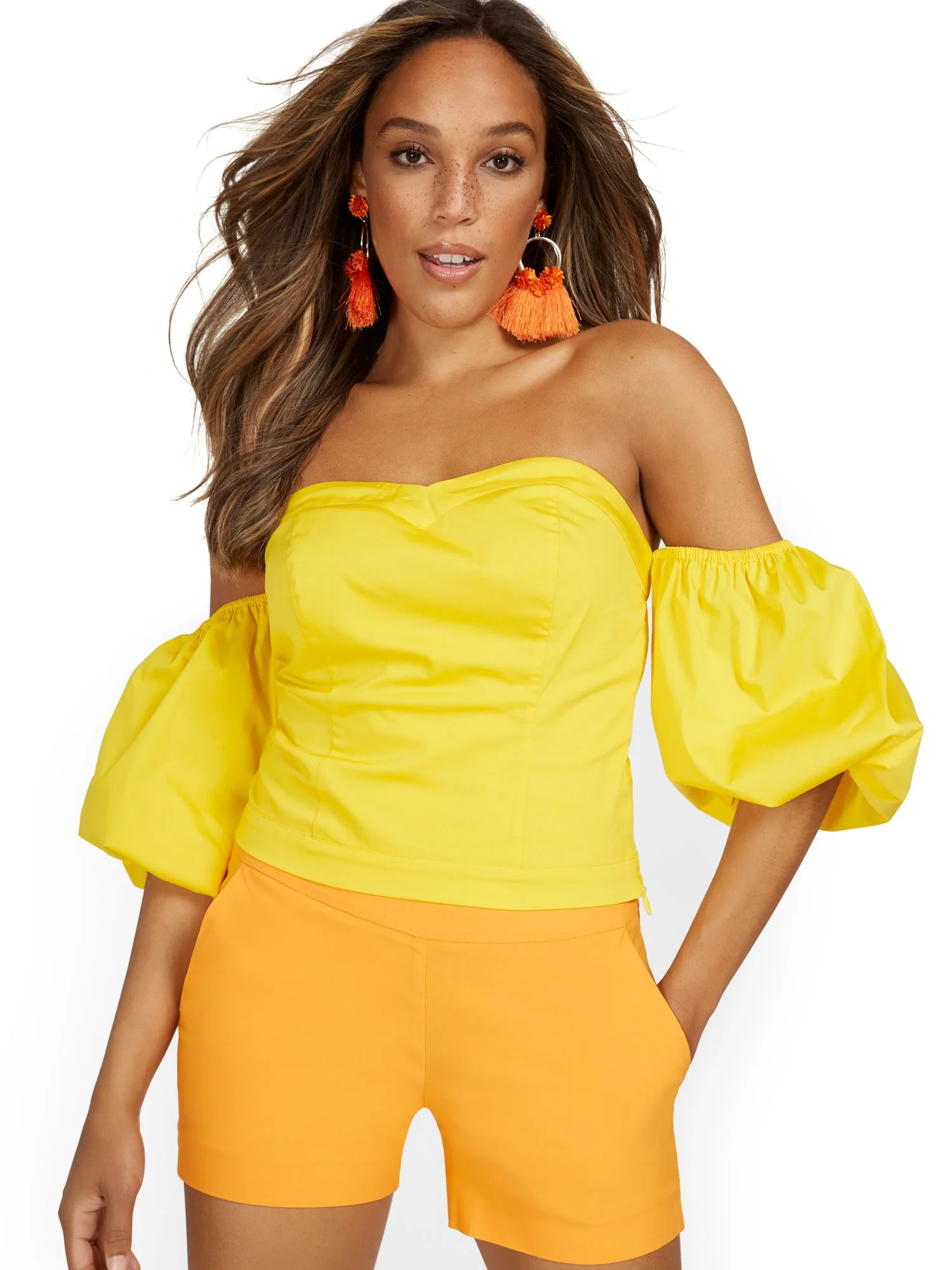 Off-The-Shoulder Poplin Top - Image 6