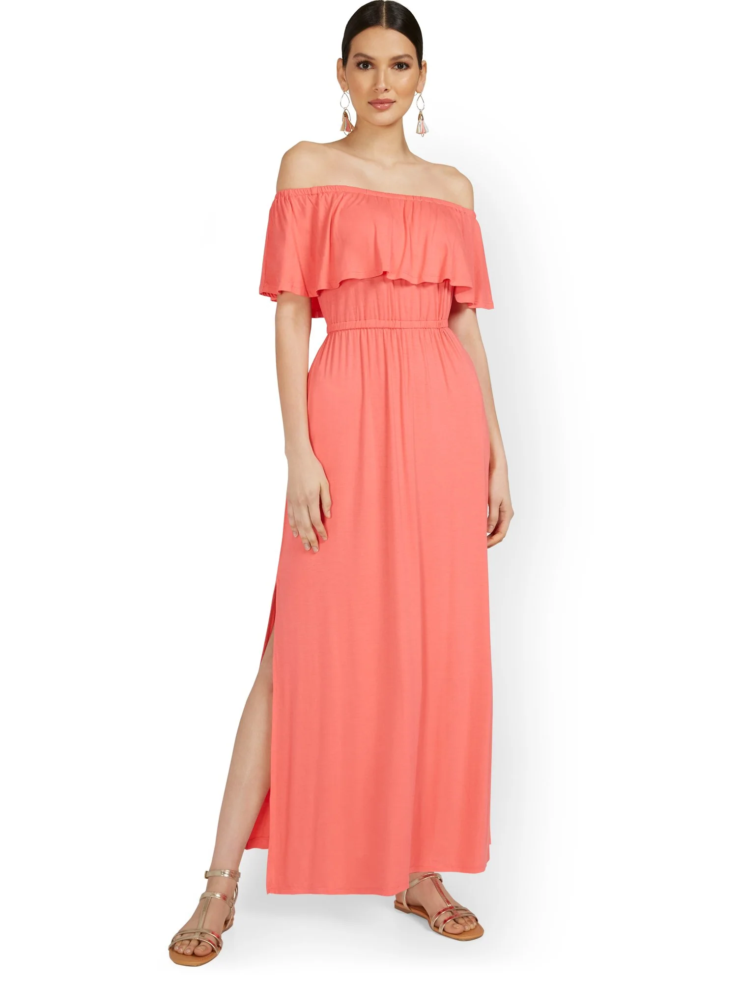 Off-The-Shoulder Ruffle Maxi Dress - Image 7