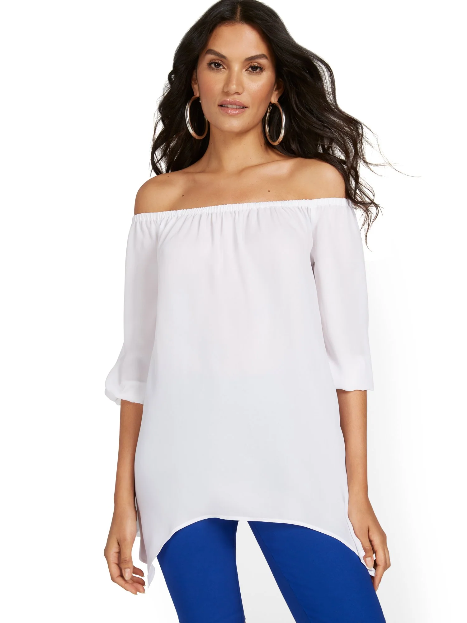 Off-The-Shoulder Sharkbite Tunic Top - Image 2