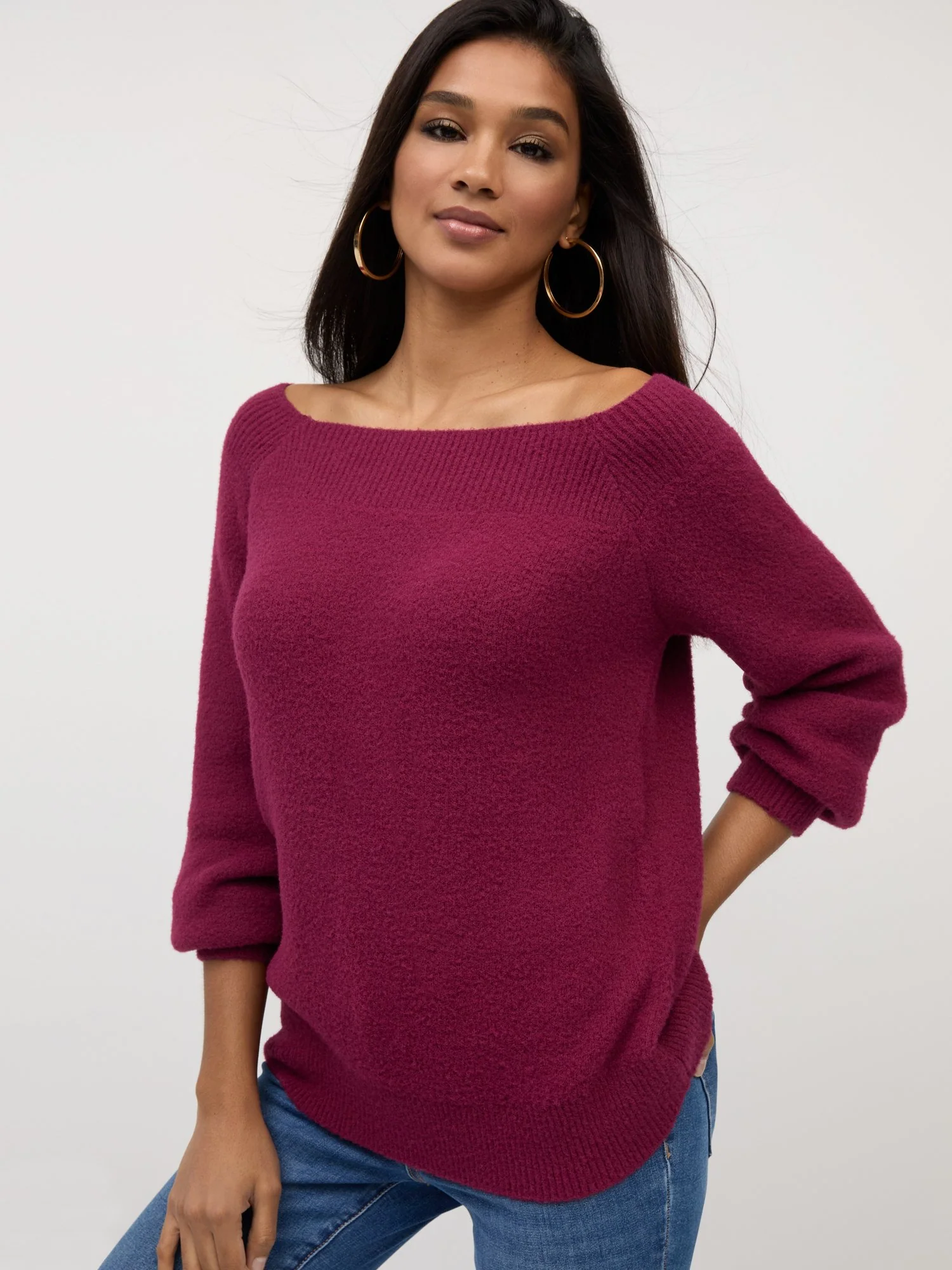Off-The-Shoulder Super-Soft Sweater - Image 6