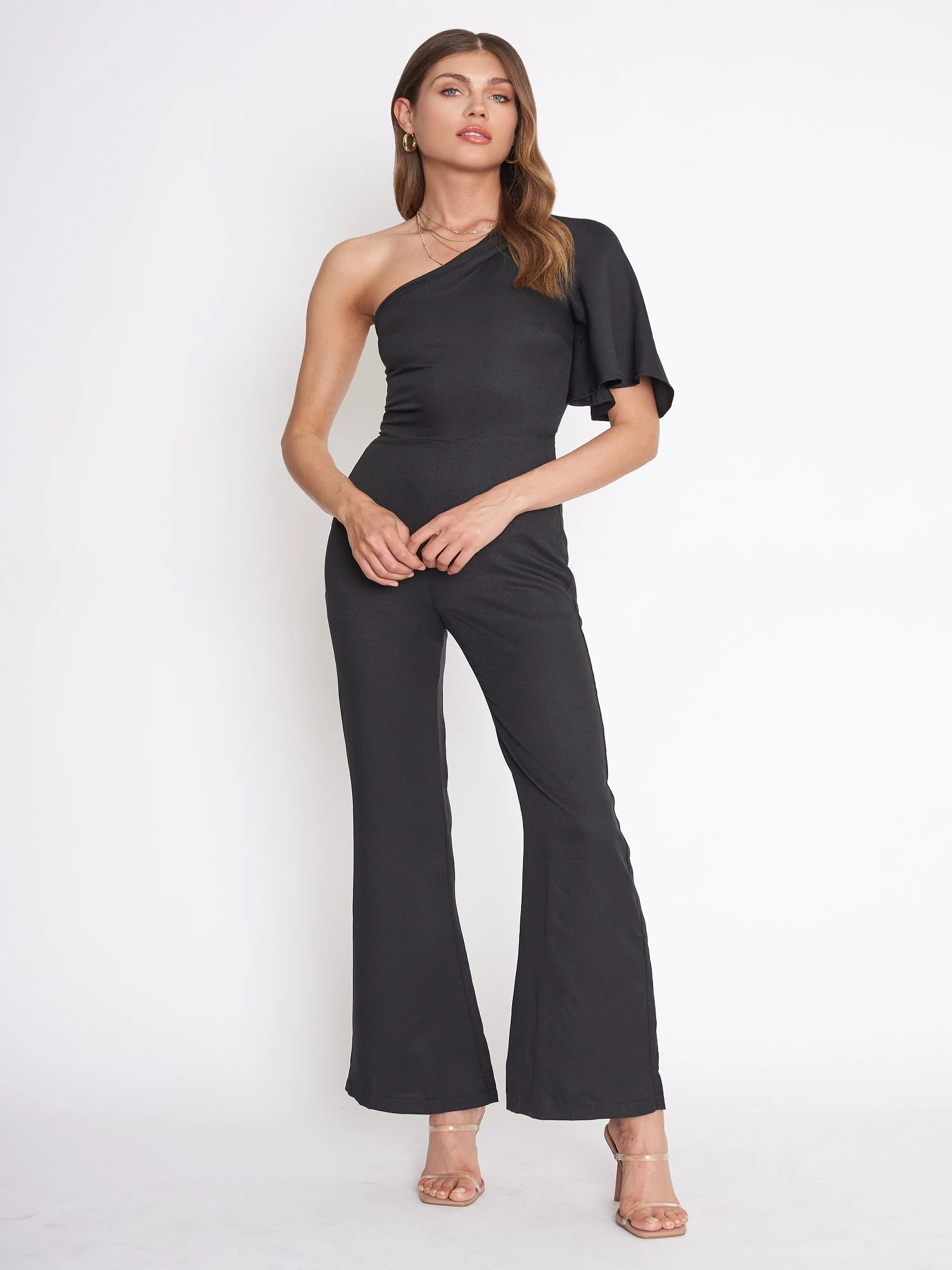 4Sienna One-Shoulder Crepe Jumpsuit - Brands We Love - Image 2