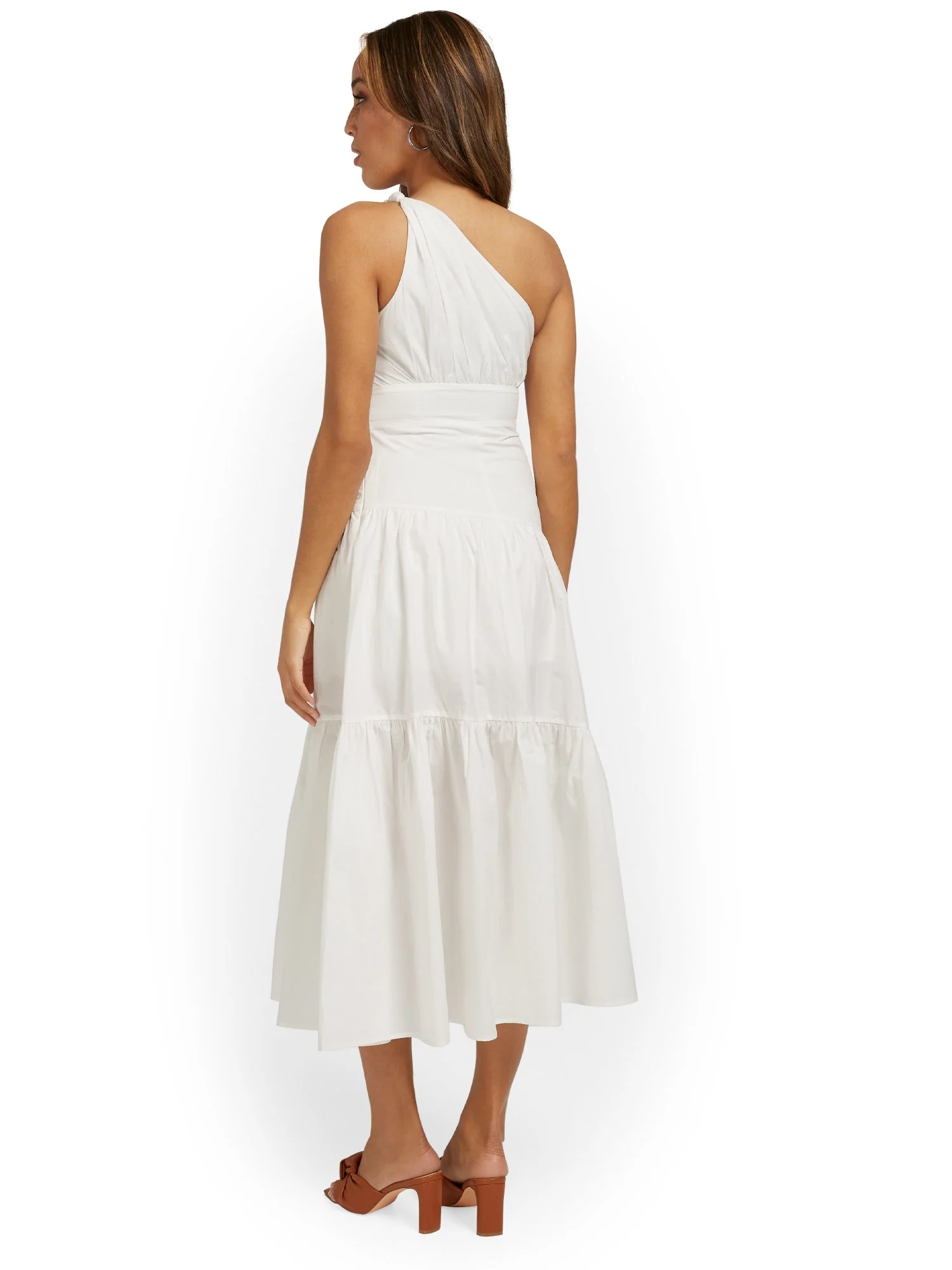 One-Shoulder Poplin Maxi Dress - Lena - Image 19