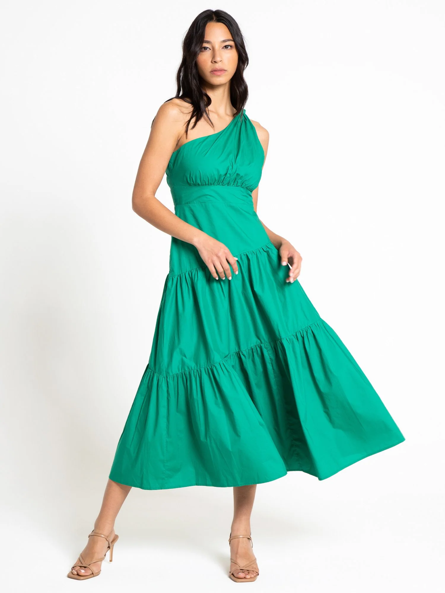 One-Shoulder Poplin Maxi Dress - Lena - Image 5