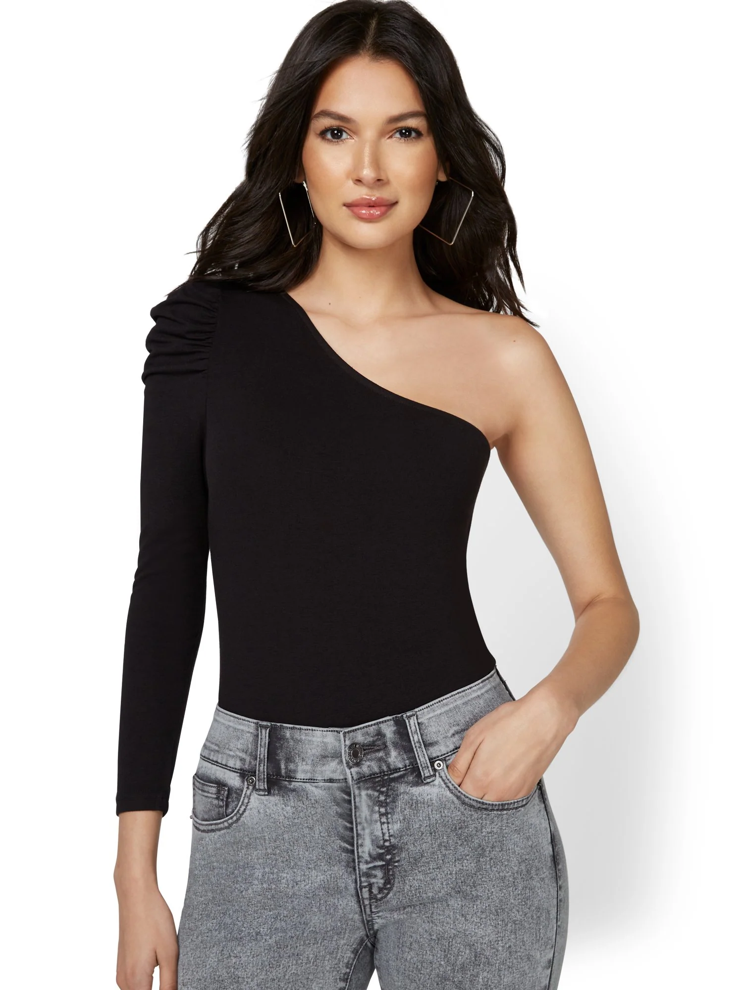 One-Shoulder Puff Bodysuit - Image 2