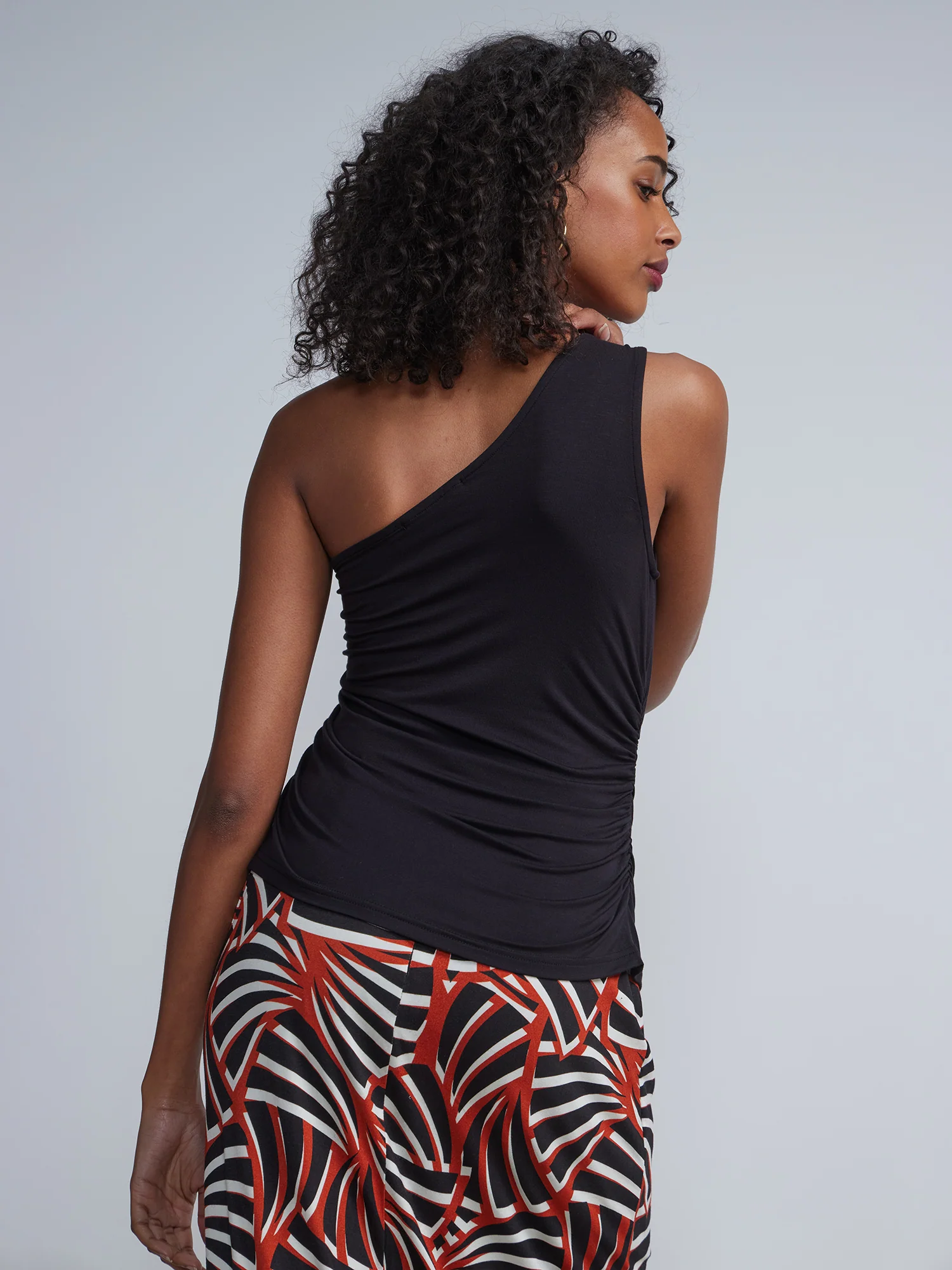 One Shoulder Ruched Top - Image 3