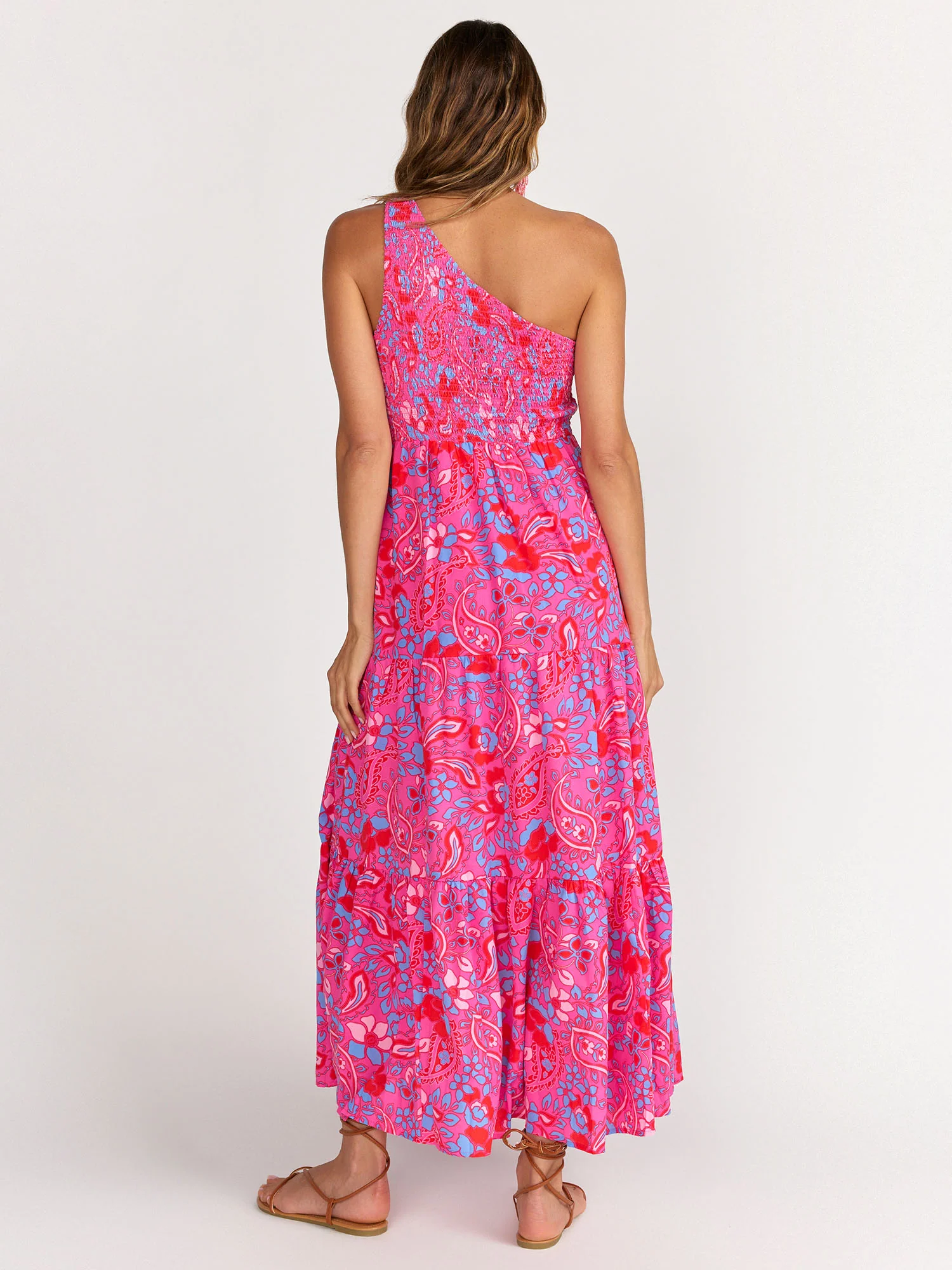 One Shoulder Smock Bodice Dress - Sugarlips - Image 3