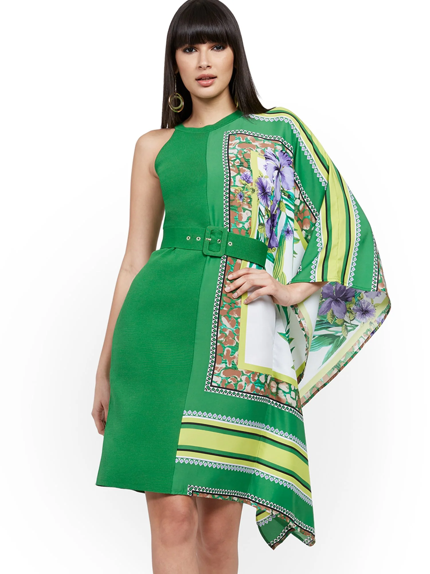 One-Shoulder Sweater Dress - Image 2