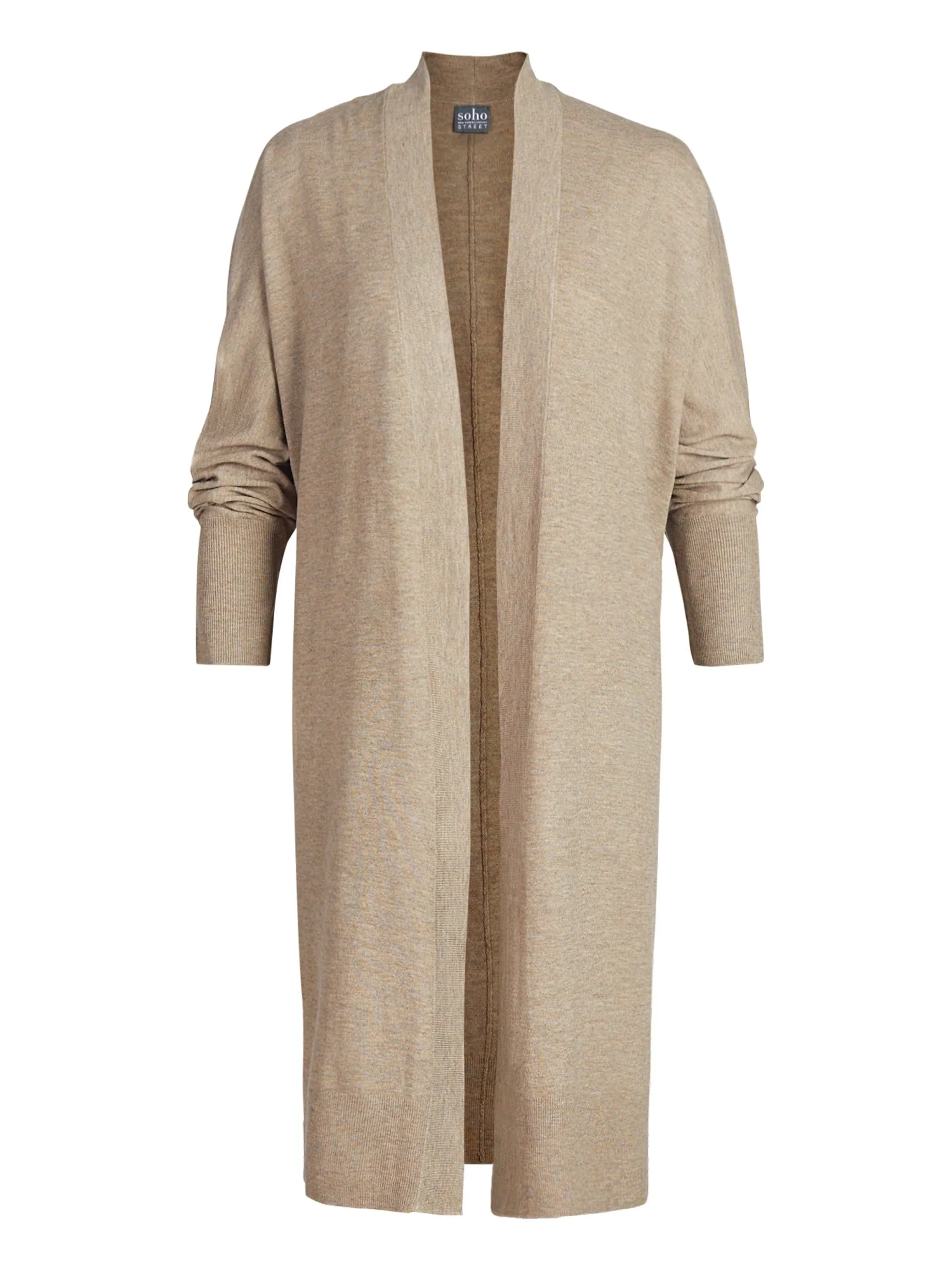 Open-Front Ribbed Knit Cardigan - Image 6