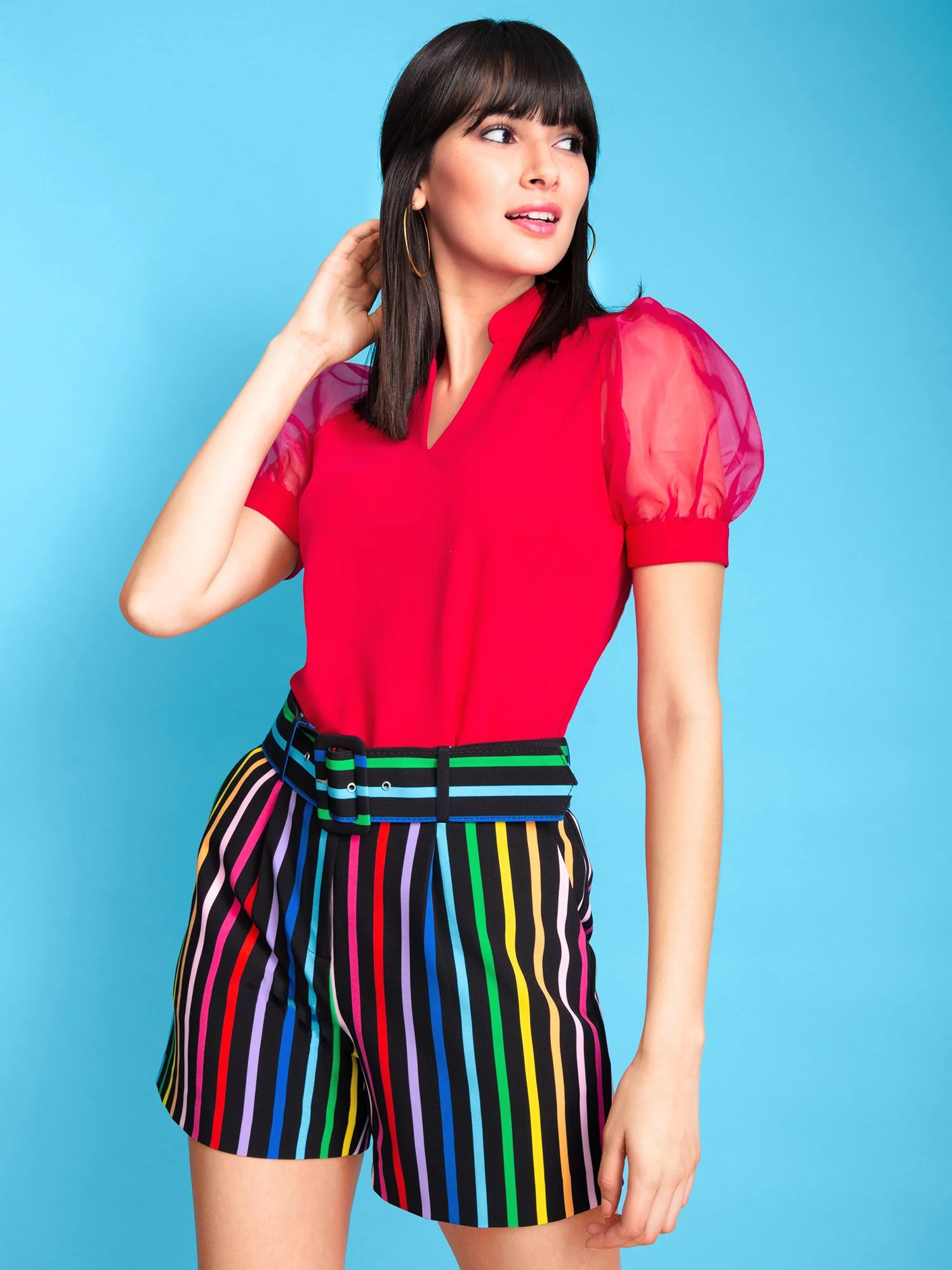 Organza Puff-Sleeve Top - 7th Avenue - Image 3