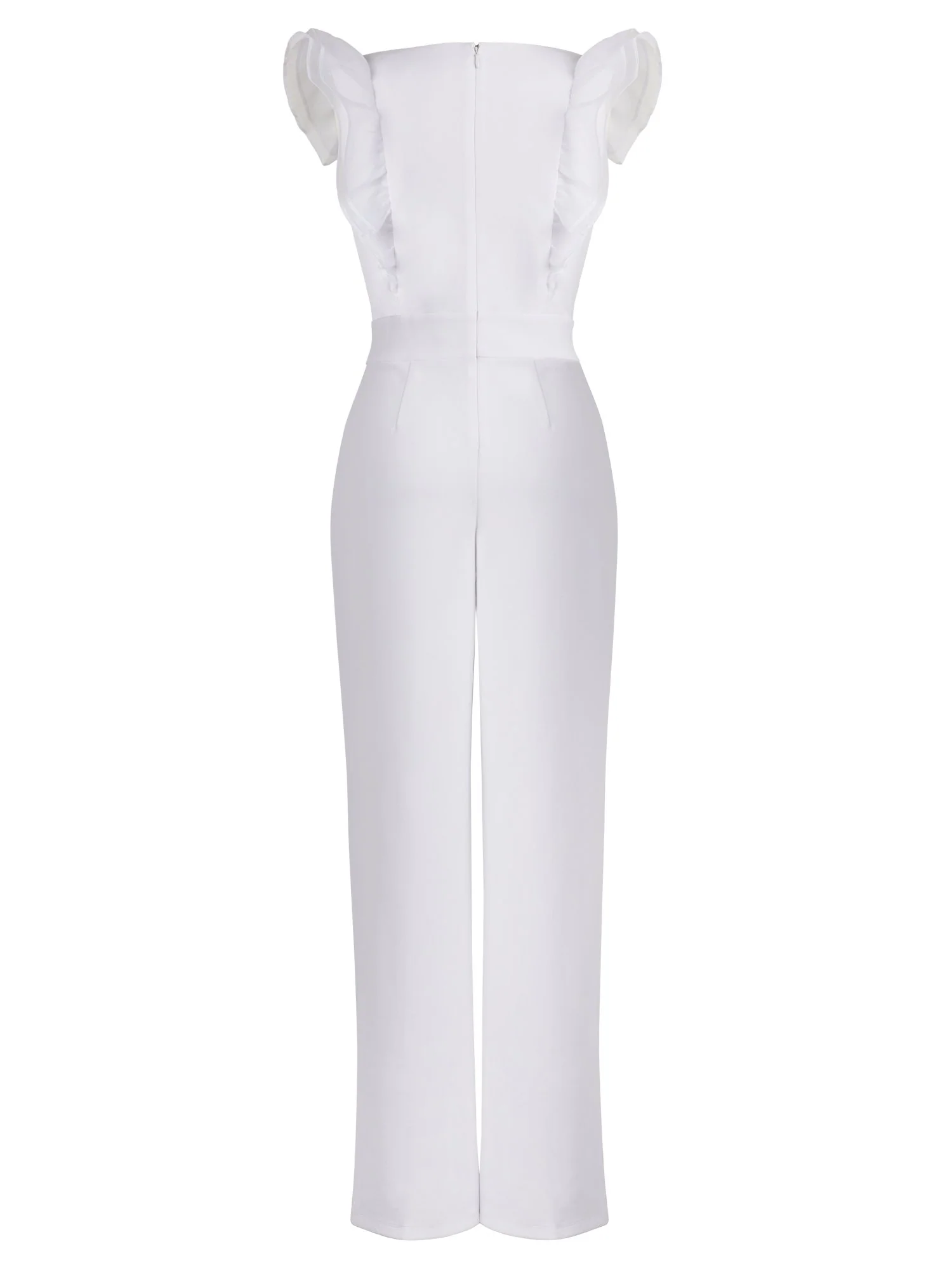 Organza Ruffle-Sleeve Jumpsuit - Image 3