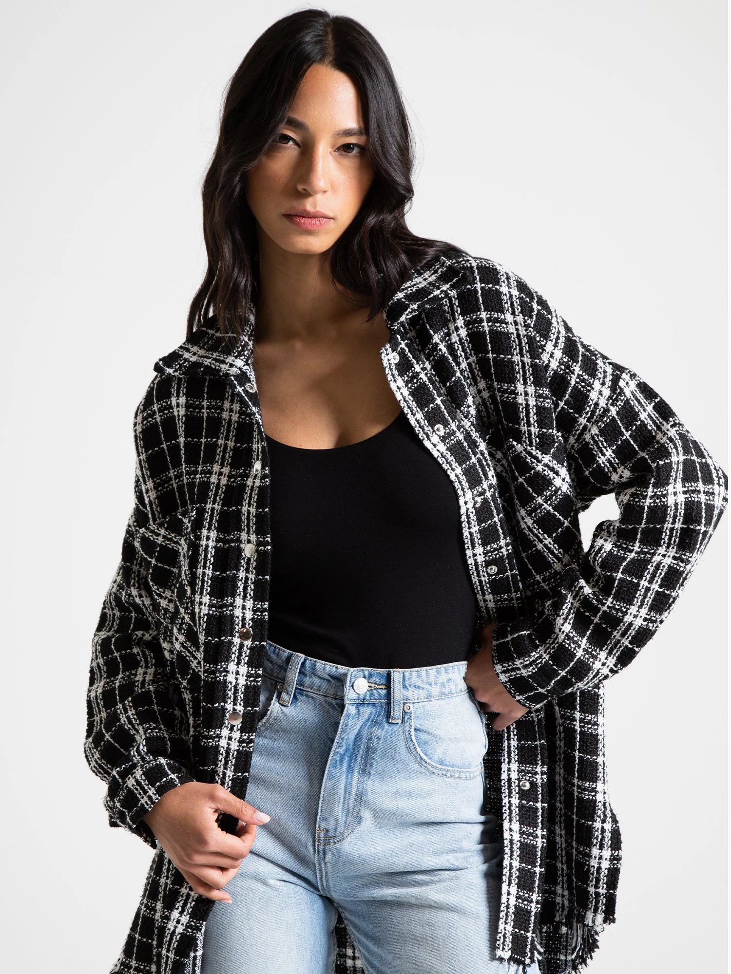 Aaron & Amber Oversized Plaid Shacket - Brands We Love - Image 3