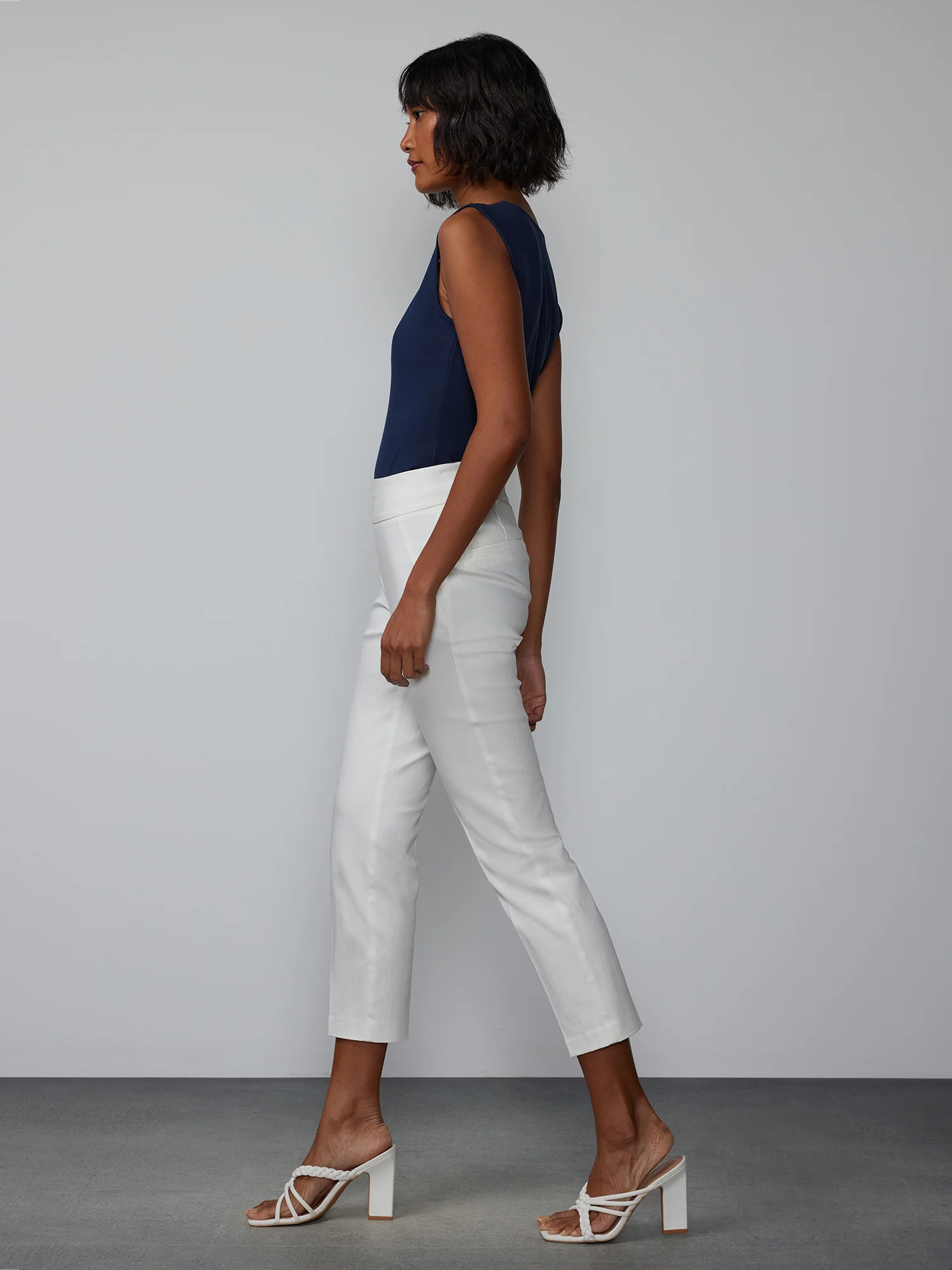 Petite High Rise Seamed Ankle Pant - Image 2