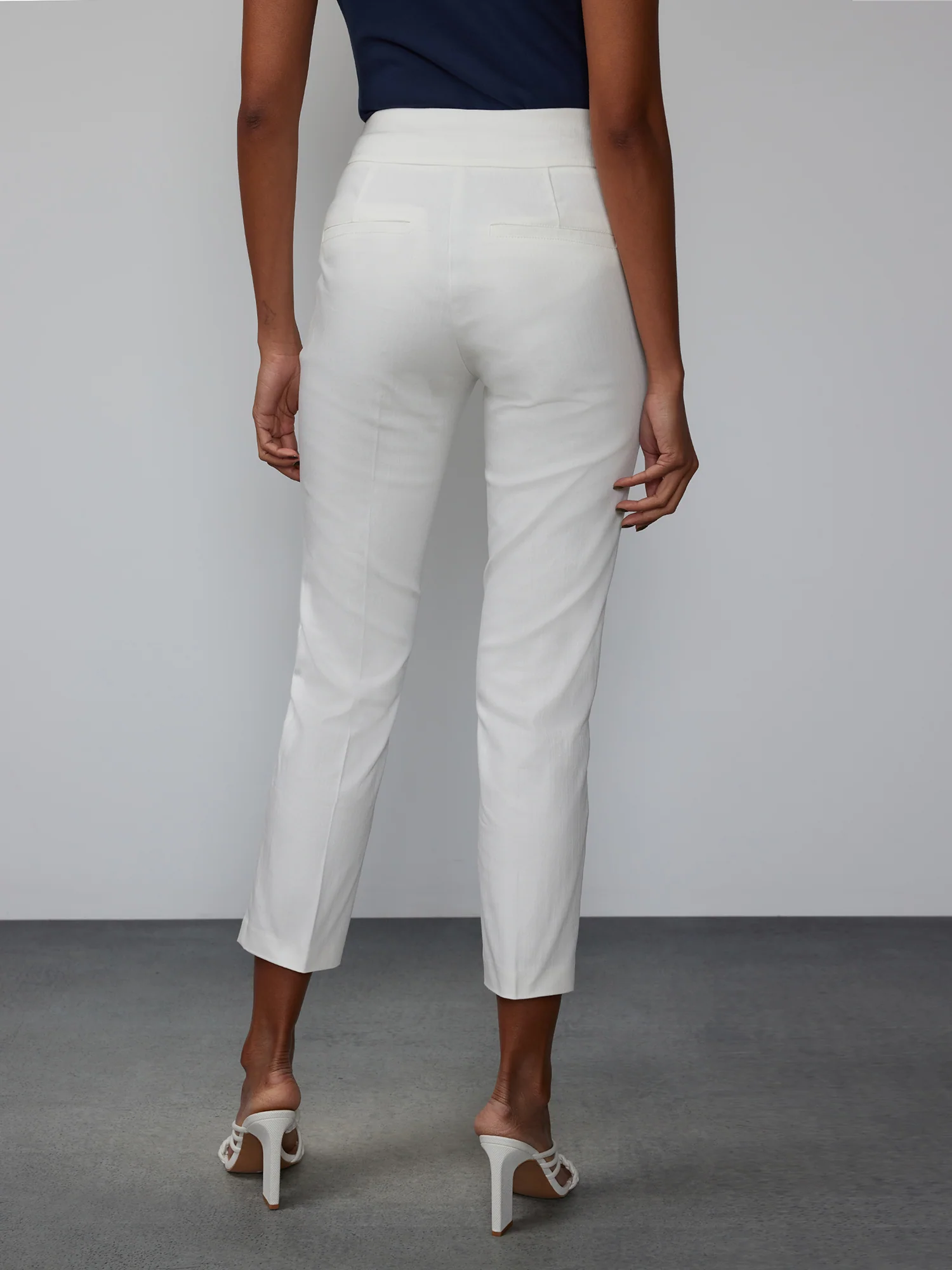 Petite High Rise Seamed Ankle Pant - Image 3