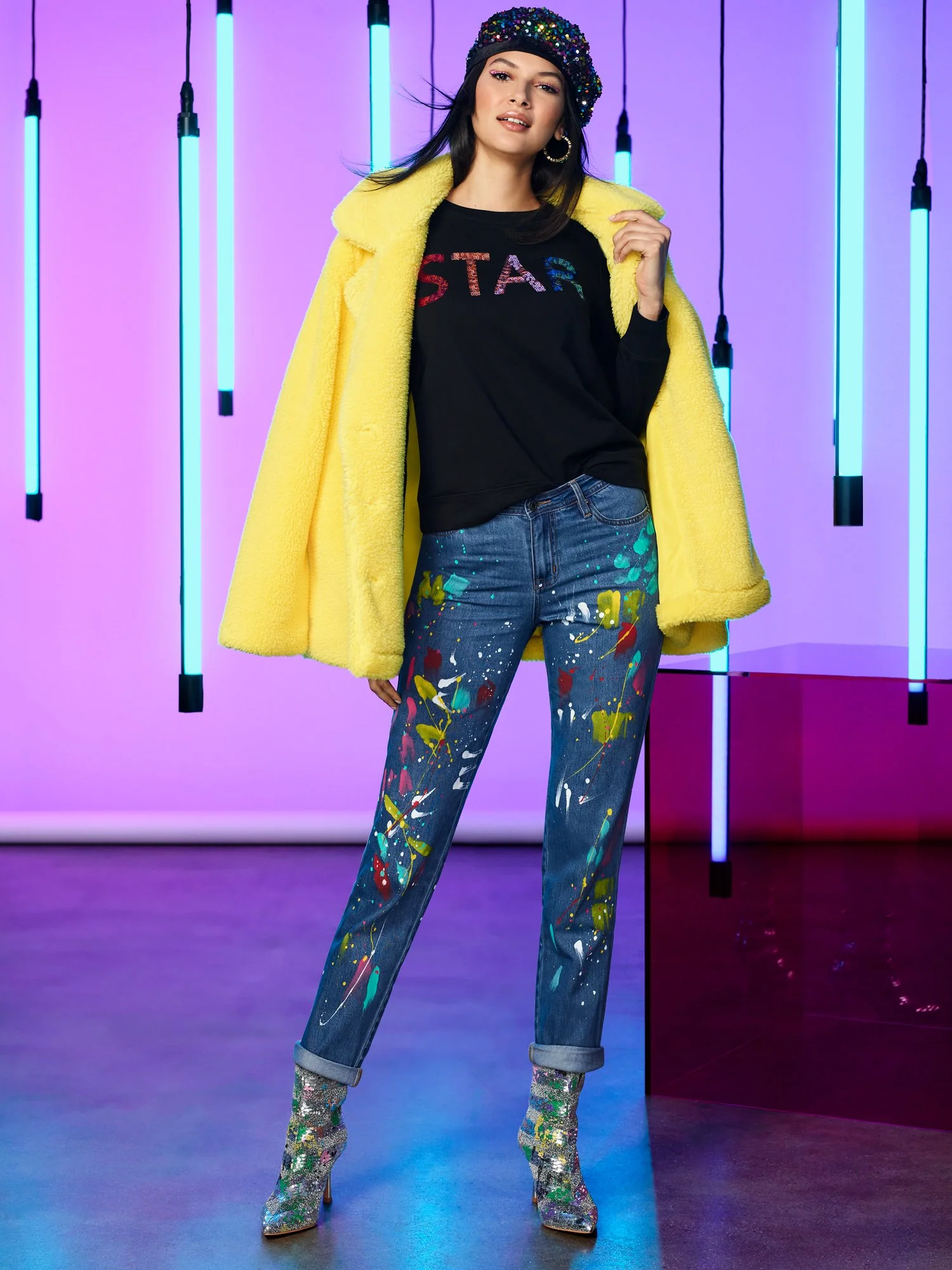 Paint Splatter Boyfriend Jeans - Image 2