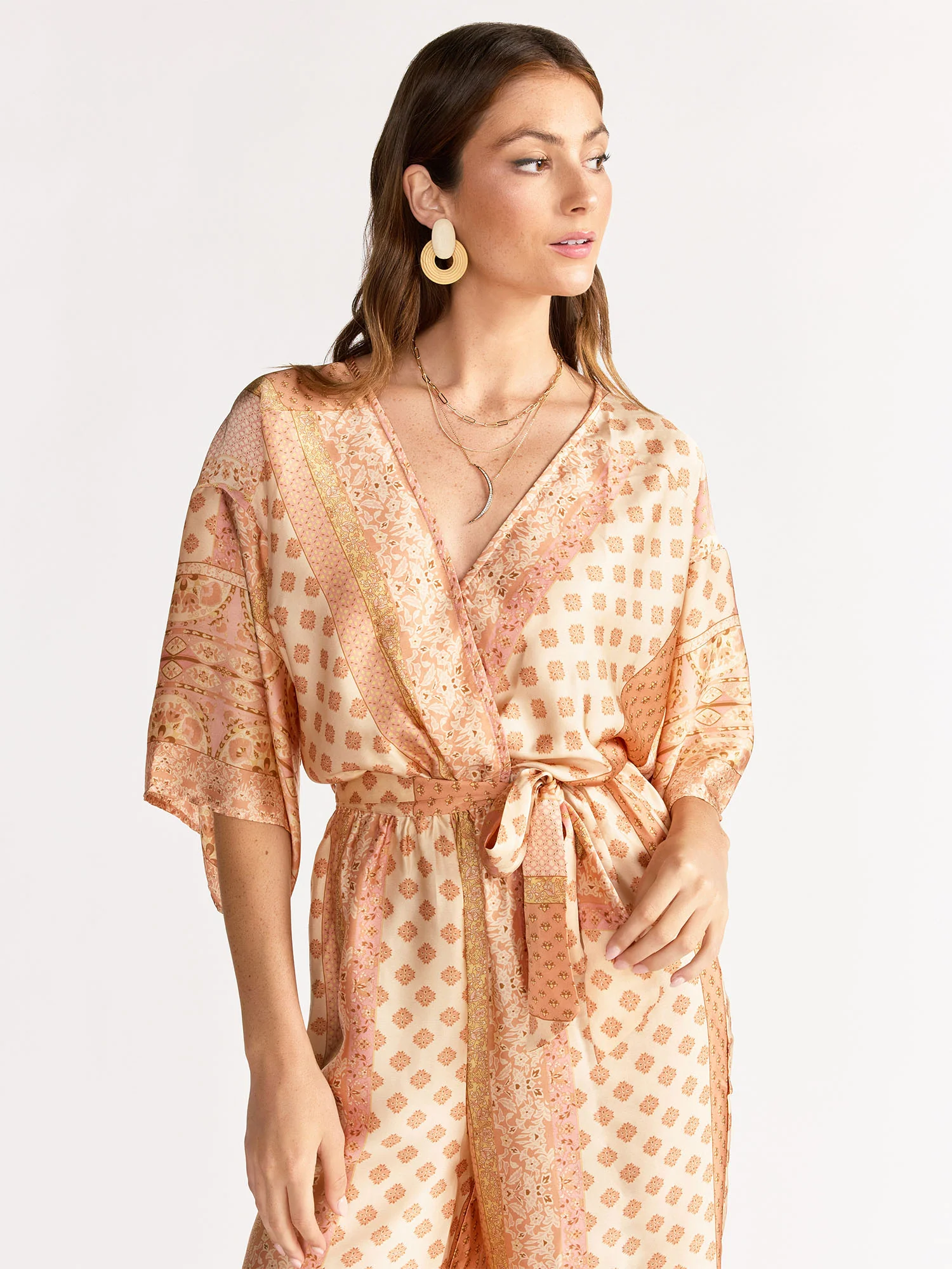 Dress Forum Paisley Border Print Satin Jumpsuit - Brands We Love - Image 3