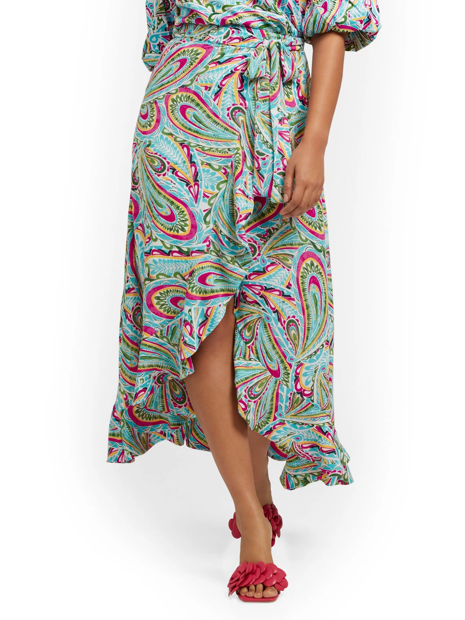 Paisley Maxi Wrap Skirt - Image 2