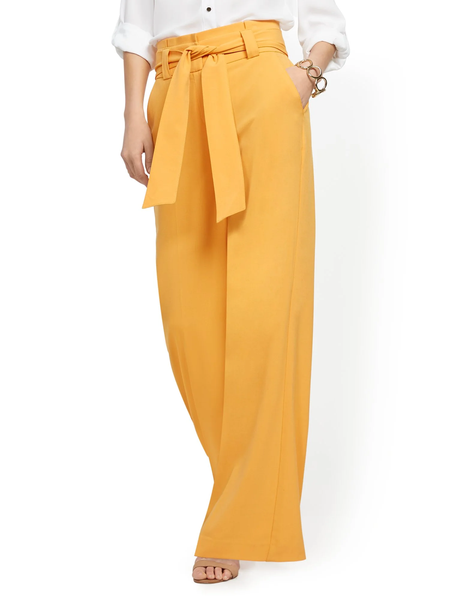 Paperbag-Waist Wide-Leg Pant - 7th Avenue - Image 15