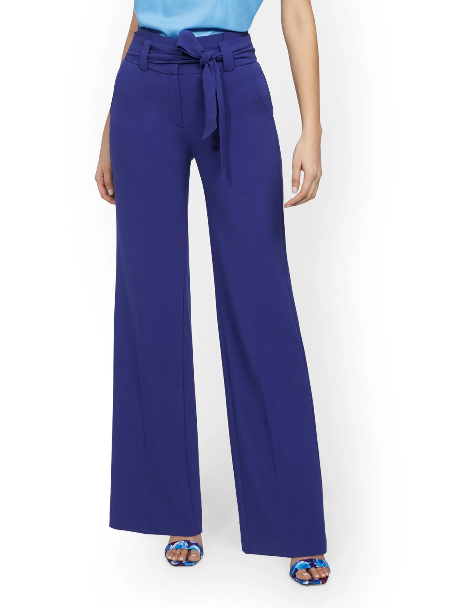 Paperbag-Waist Wide-Leg Pant - 7th Avenue - Image 7